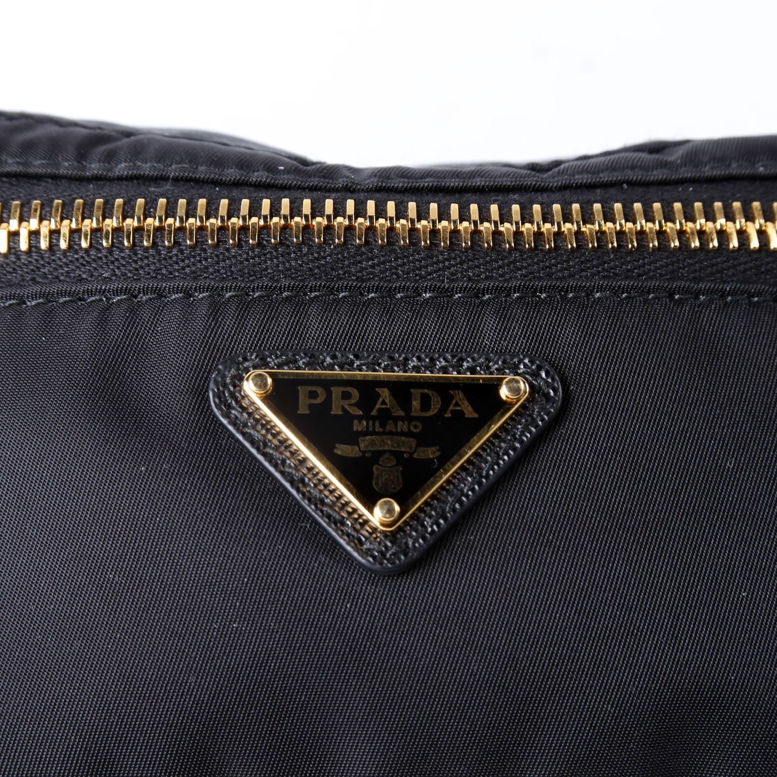 Prada 1BL045 Re-Nylon Saffiano Belt Bag Black