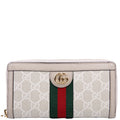 Gucci 523154 GG Supreme Ophidia Zip Wallet Tan