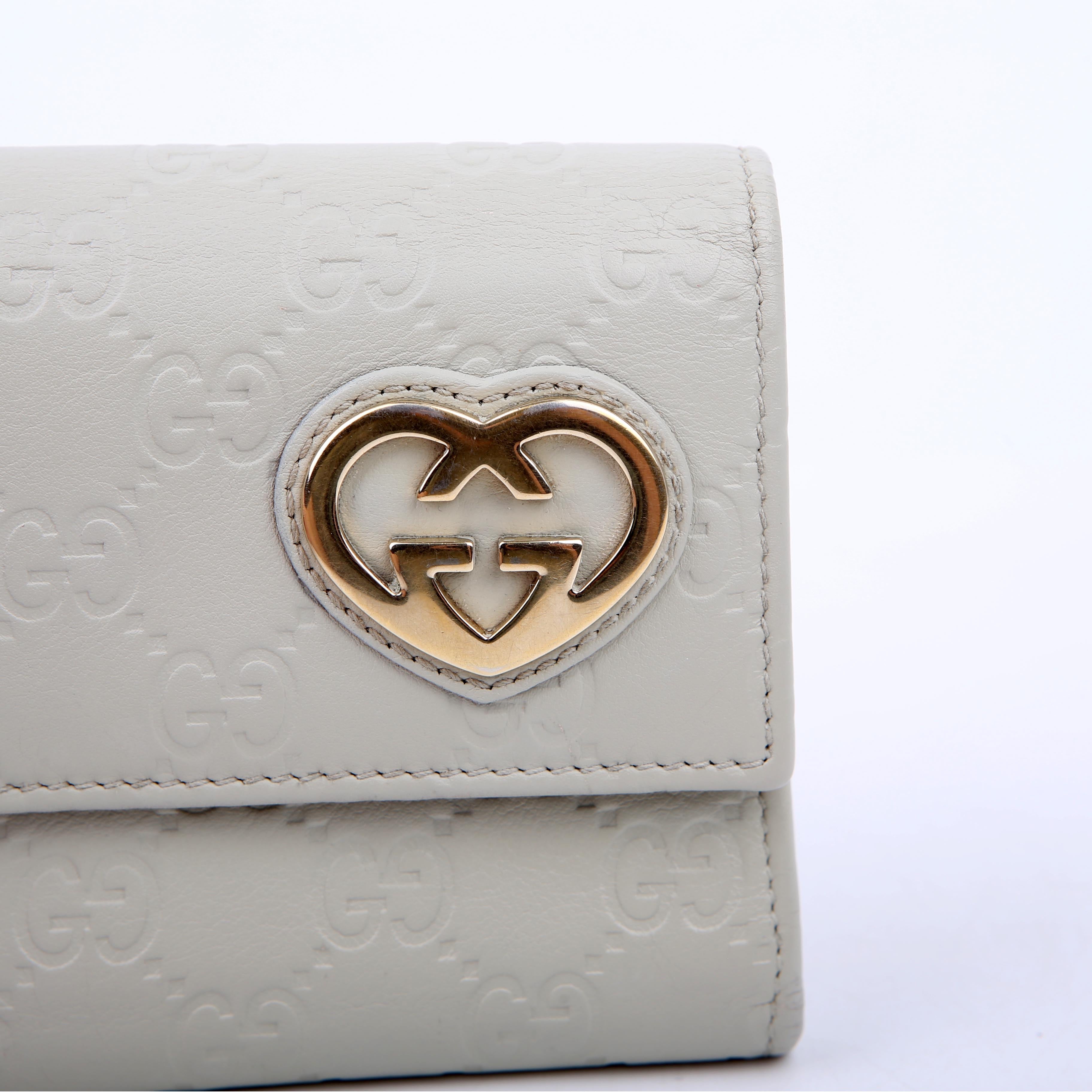 Gucci 251861 Guccissima Lovely Heart Continental Wallet