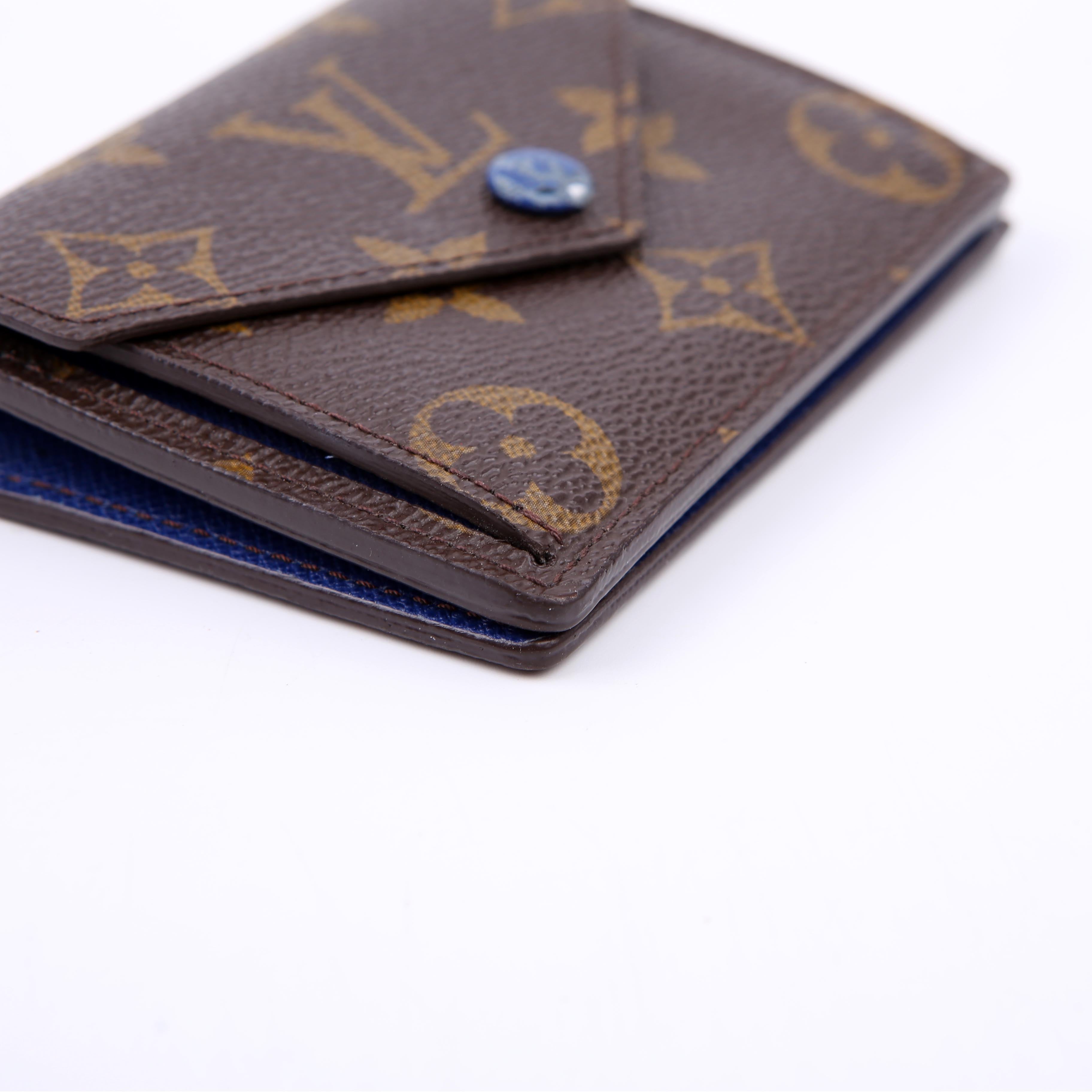 Marie Wallet Monogram Blue