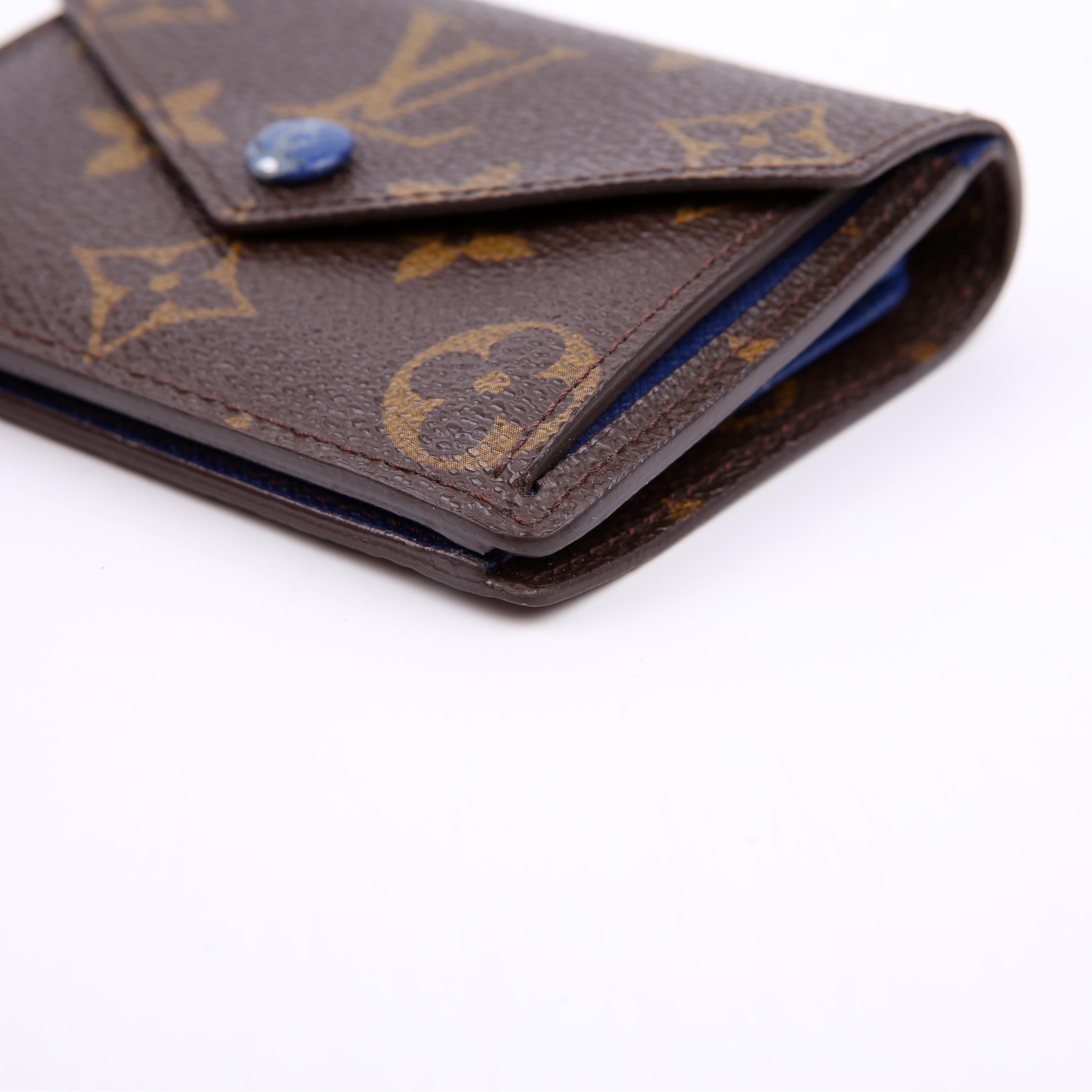 Marie Wallet Monogram Blue