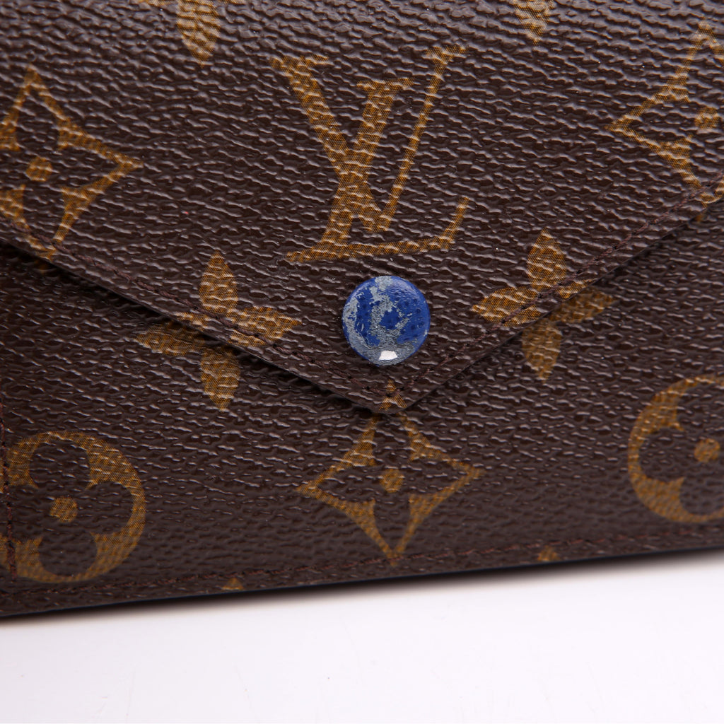 Marie Wallet Monogram Blue