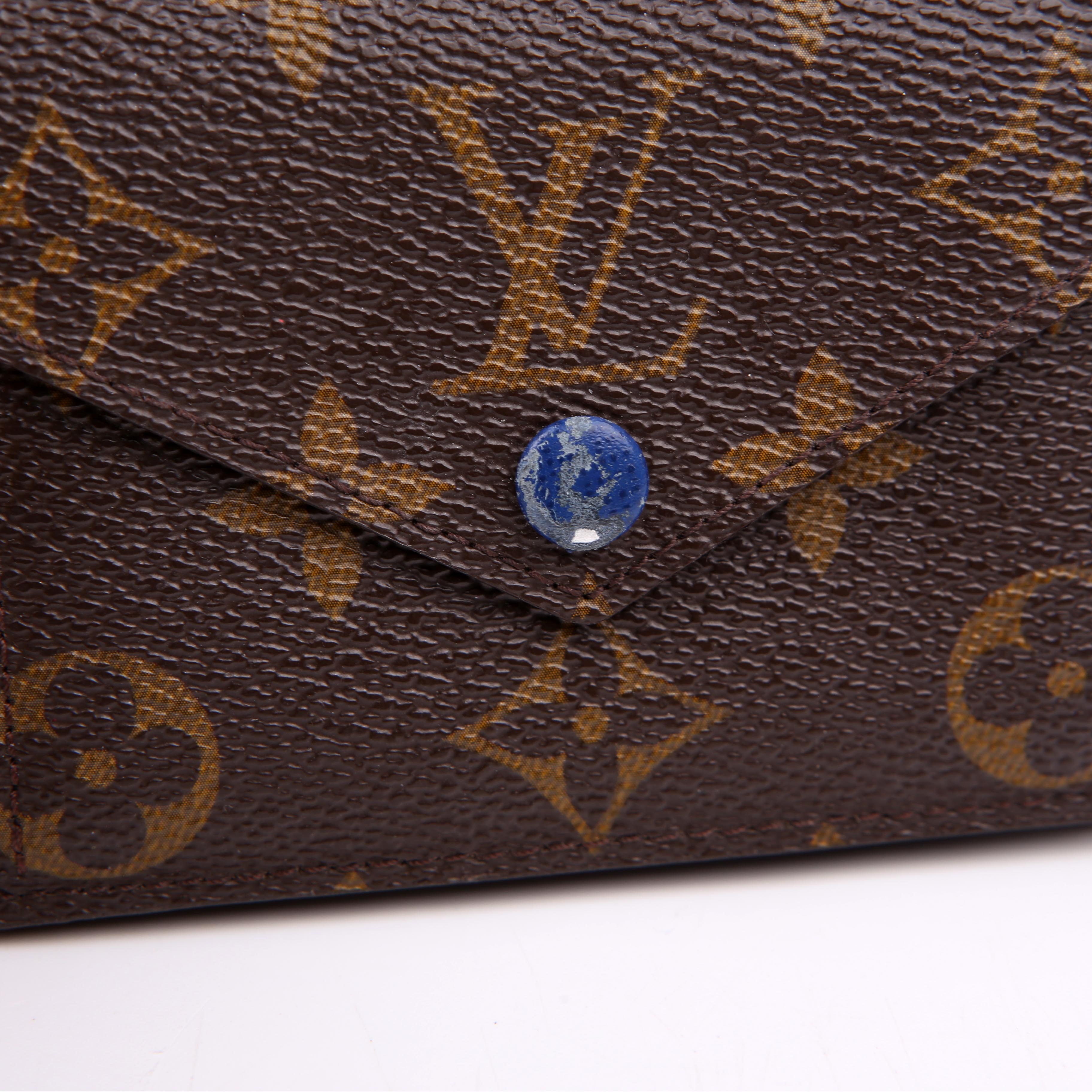Marie Wallet Monogram Blue
