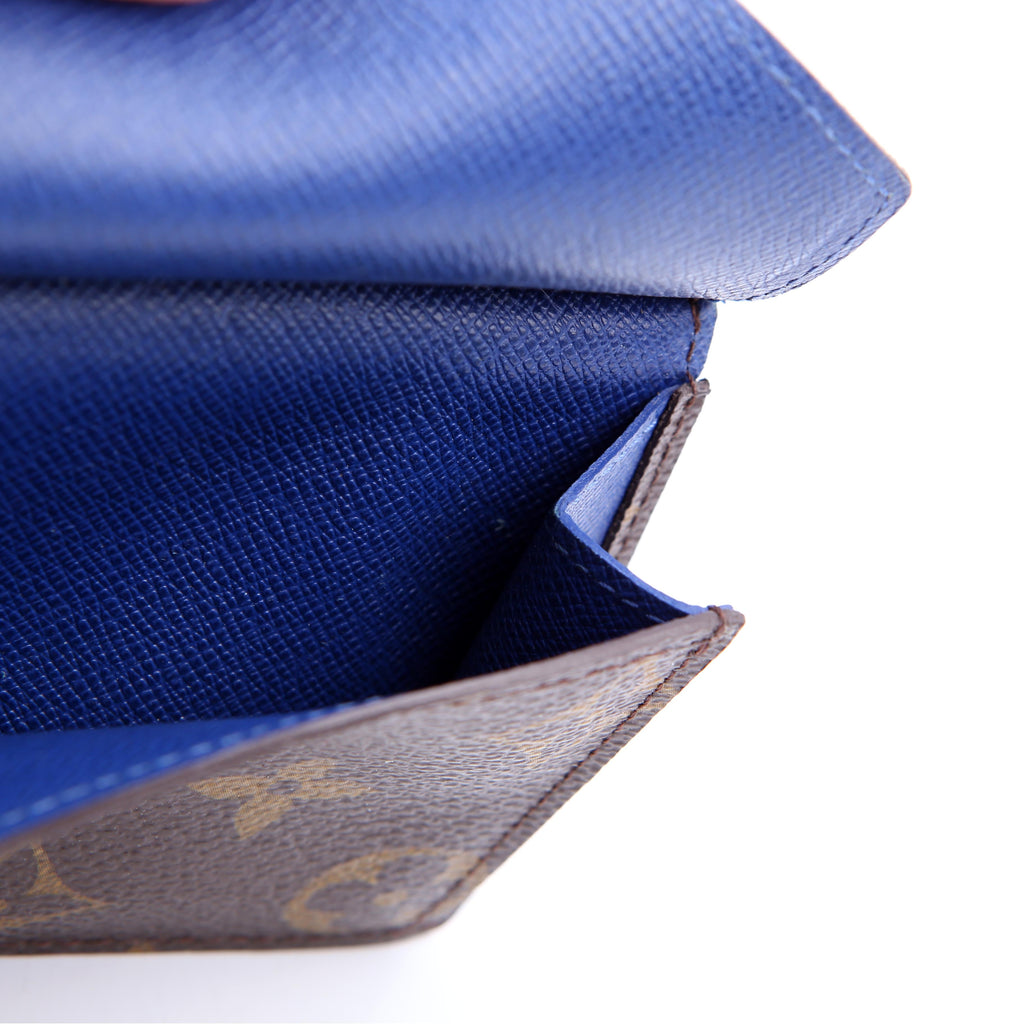 Marie Wallet Monogram Blue