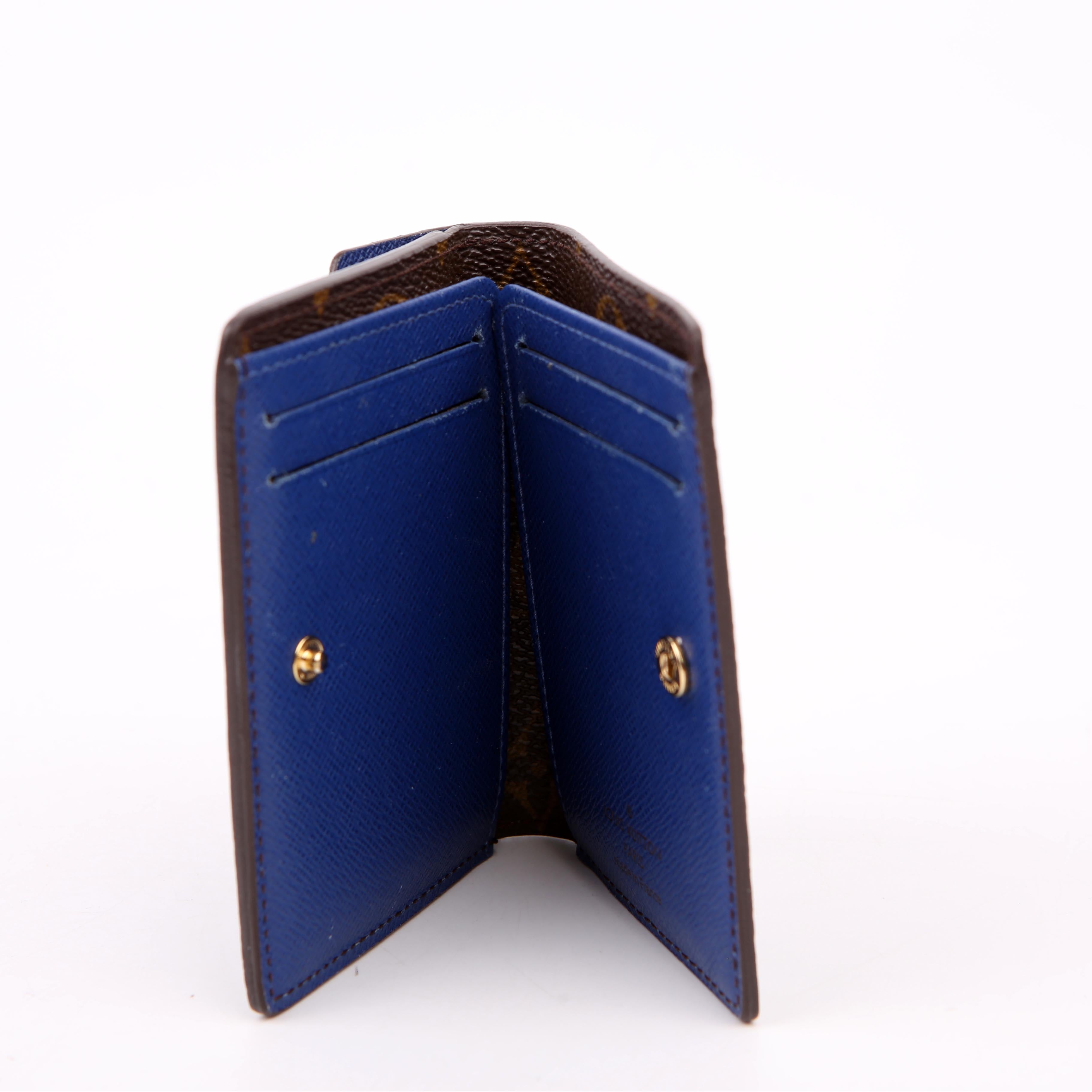 Marie Wallet Monogram Blue