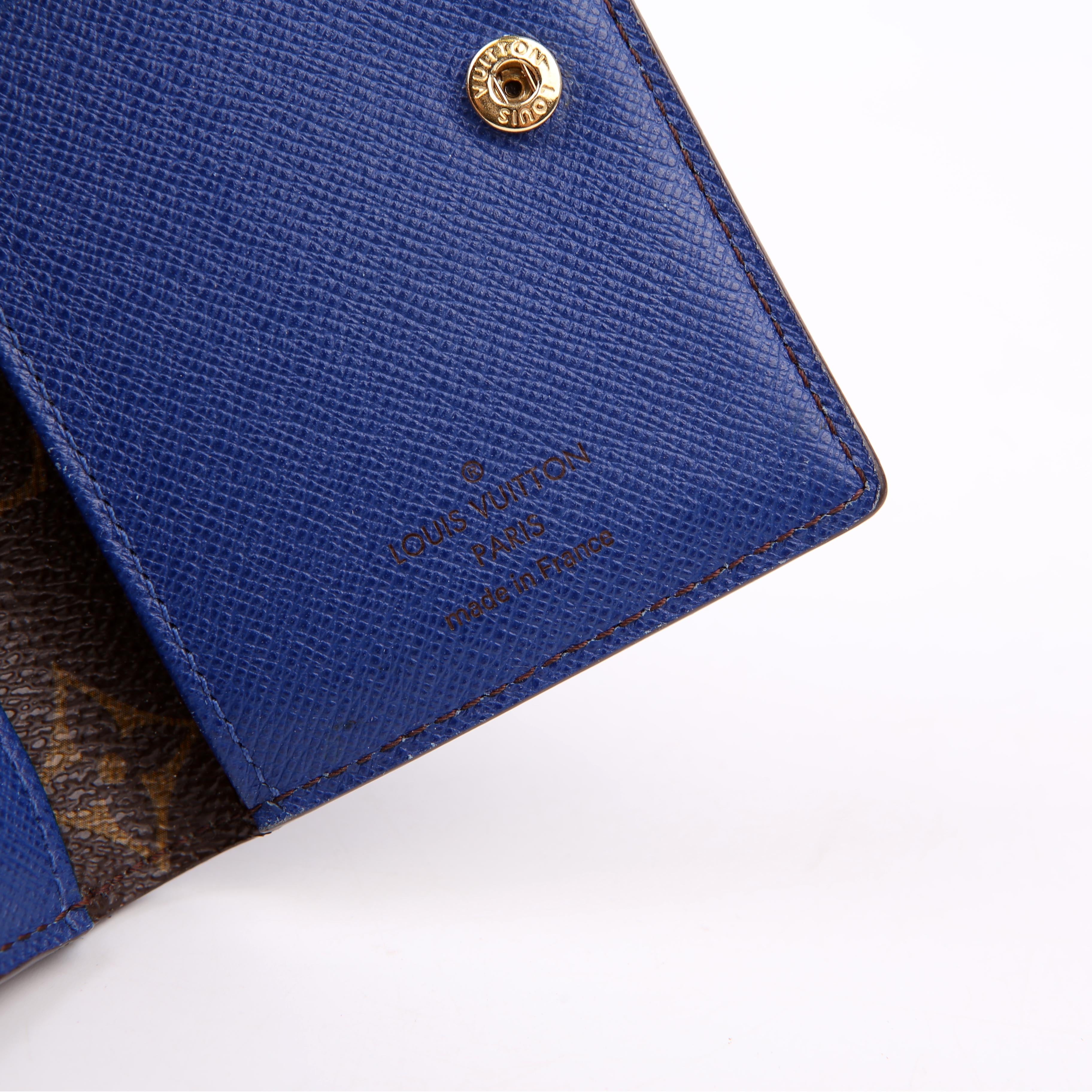 Marie Wallet Monogram Blue