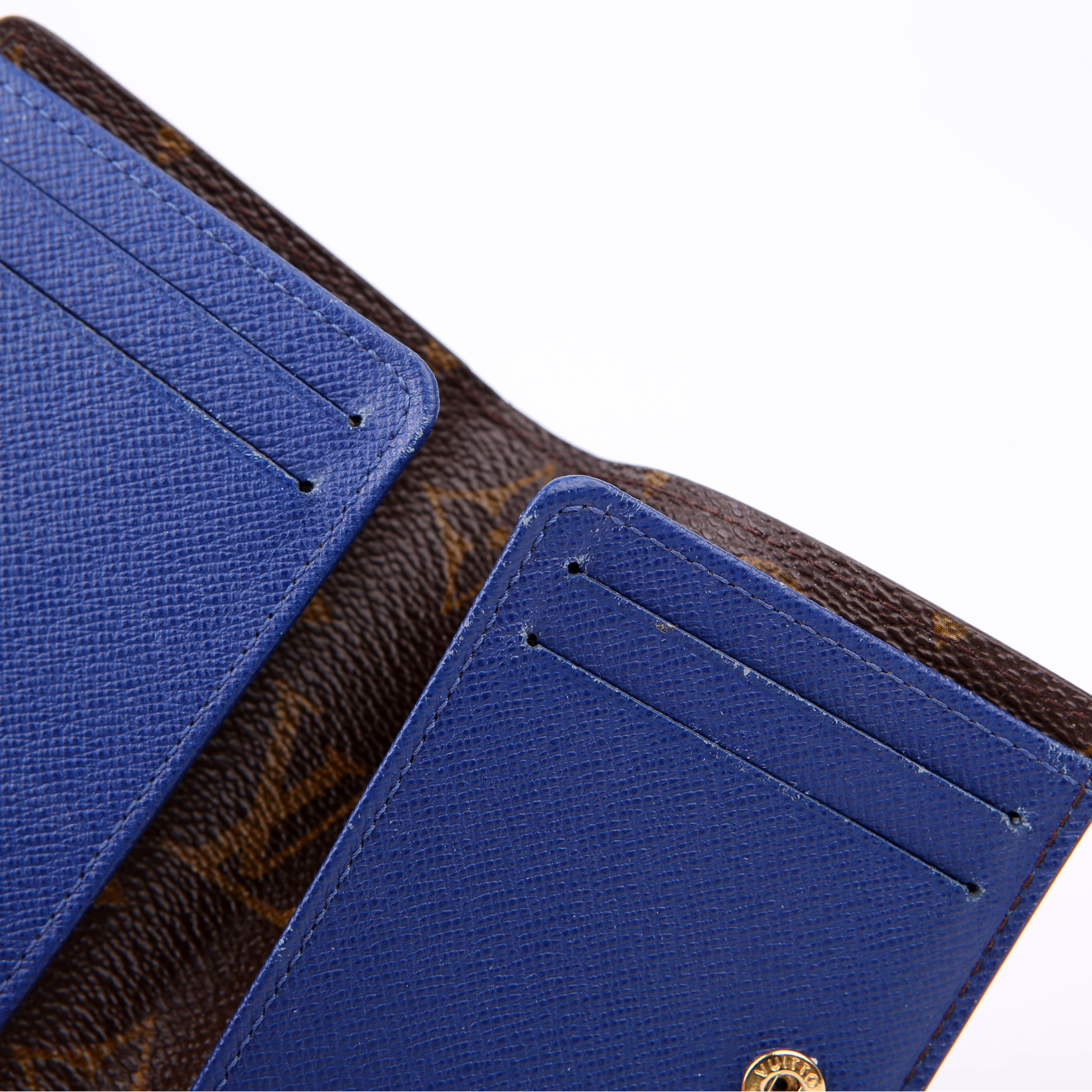 Marie Wallet Monogram Blue