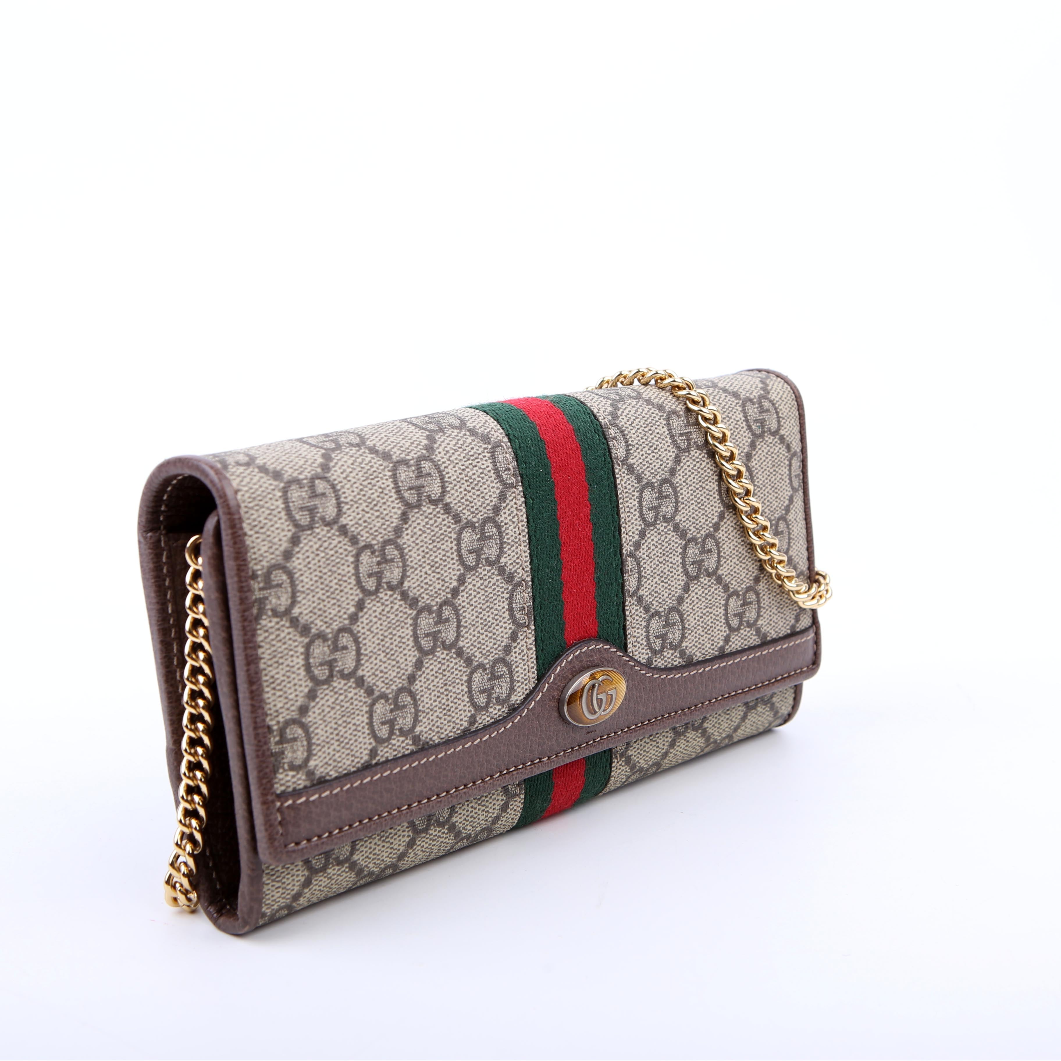 Gucci 546592 Ophidia GG Supreme Chain Wallet
