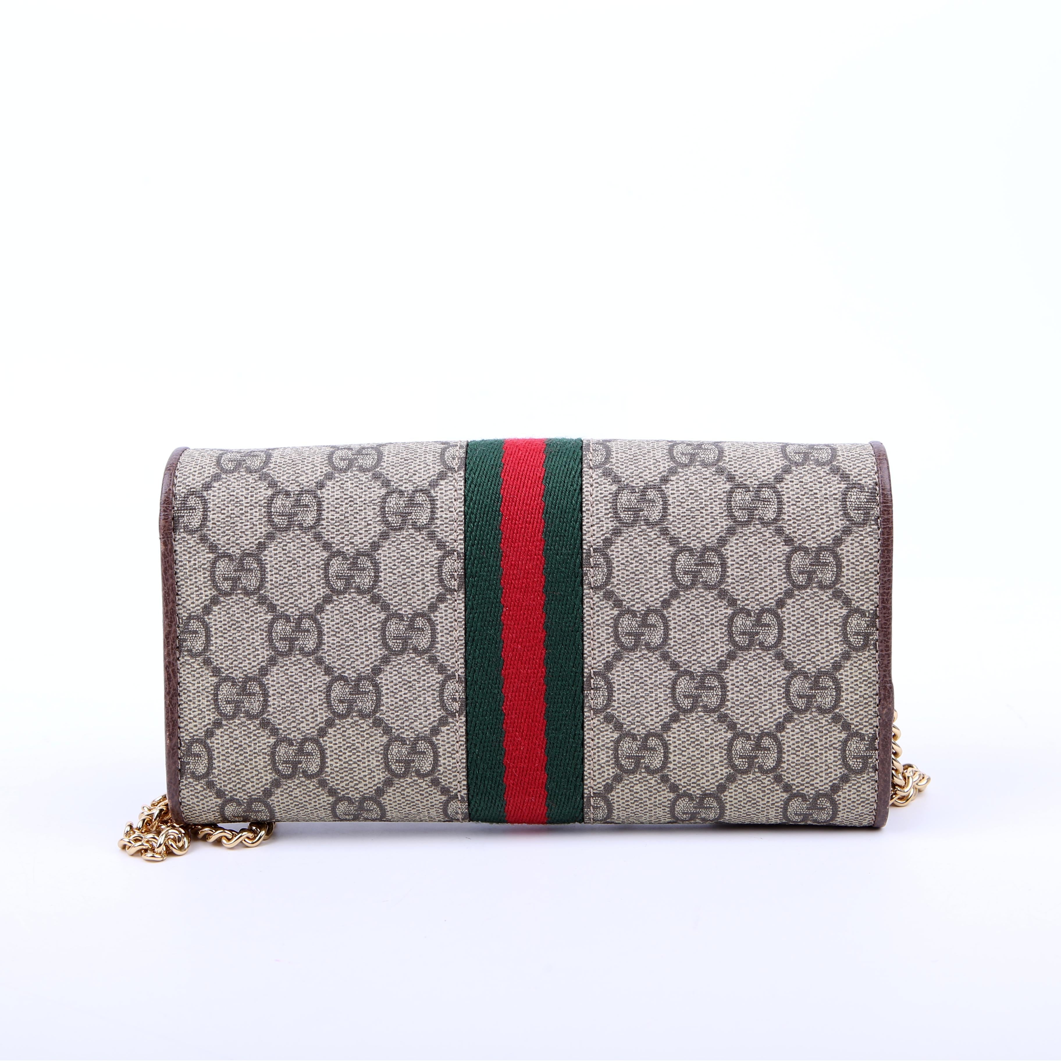 Gucci 546592 Ophidia GG Supreme Chain Wallet