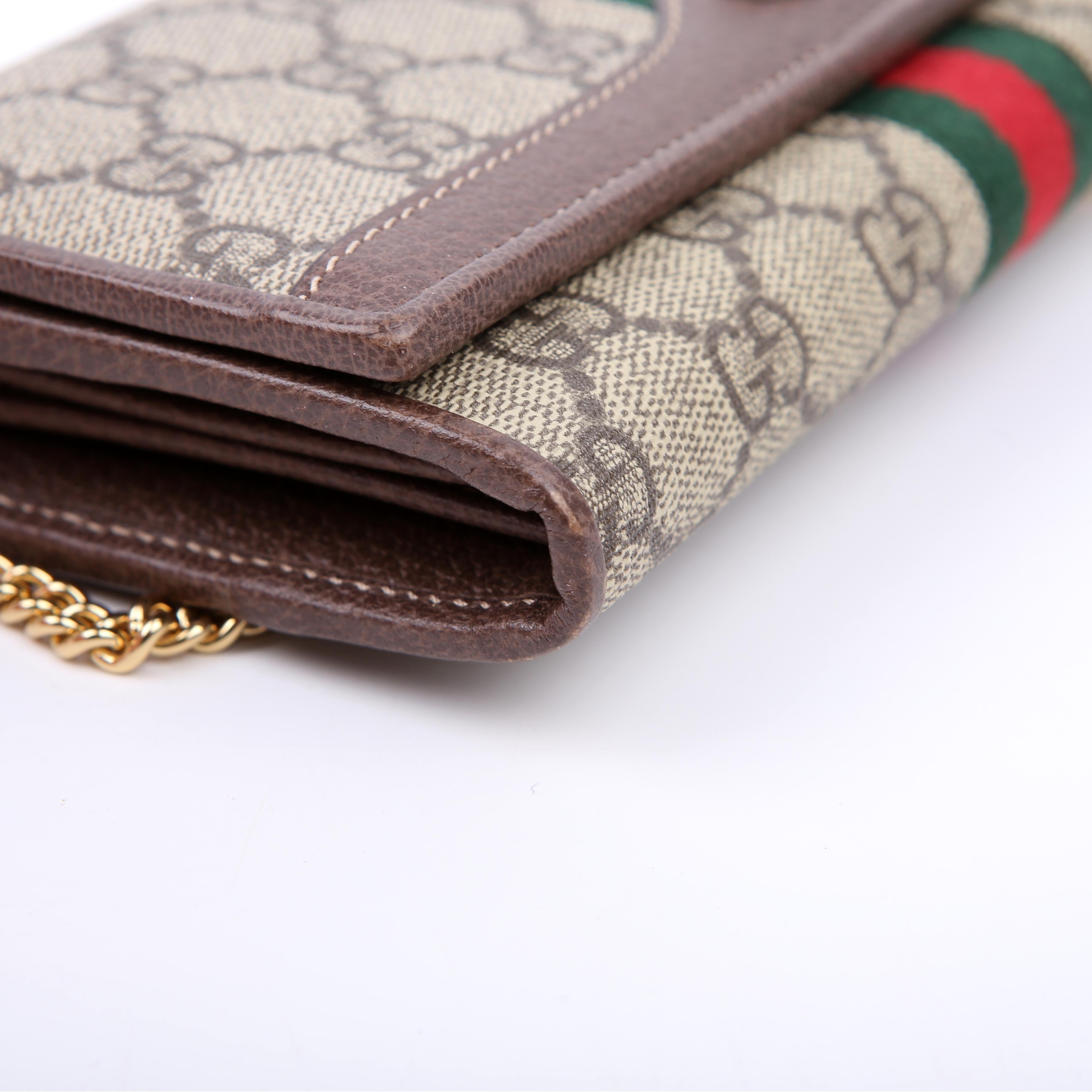 Gucci 546592 Ophidia GG Supreme Chain Wallet
