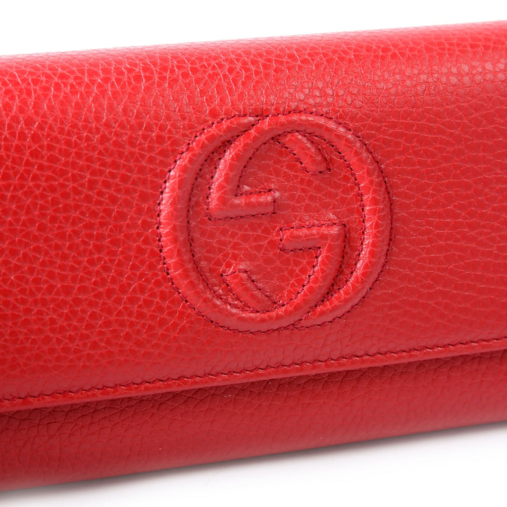 Gucci 598206 Soho Continental Wallet Red