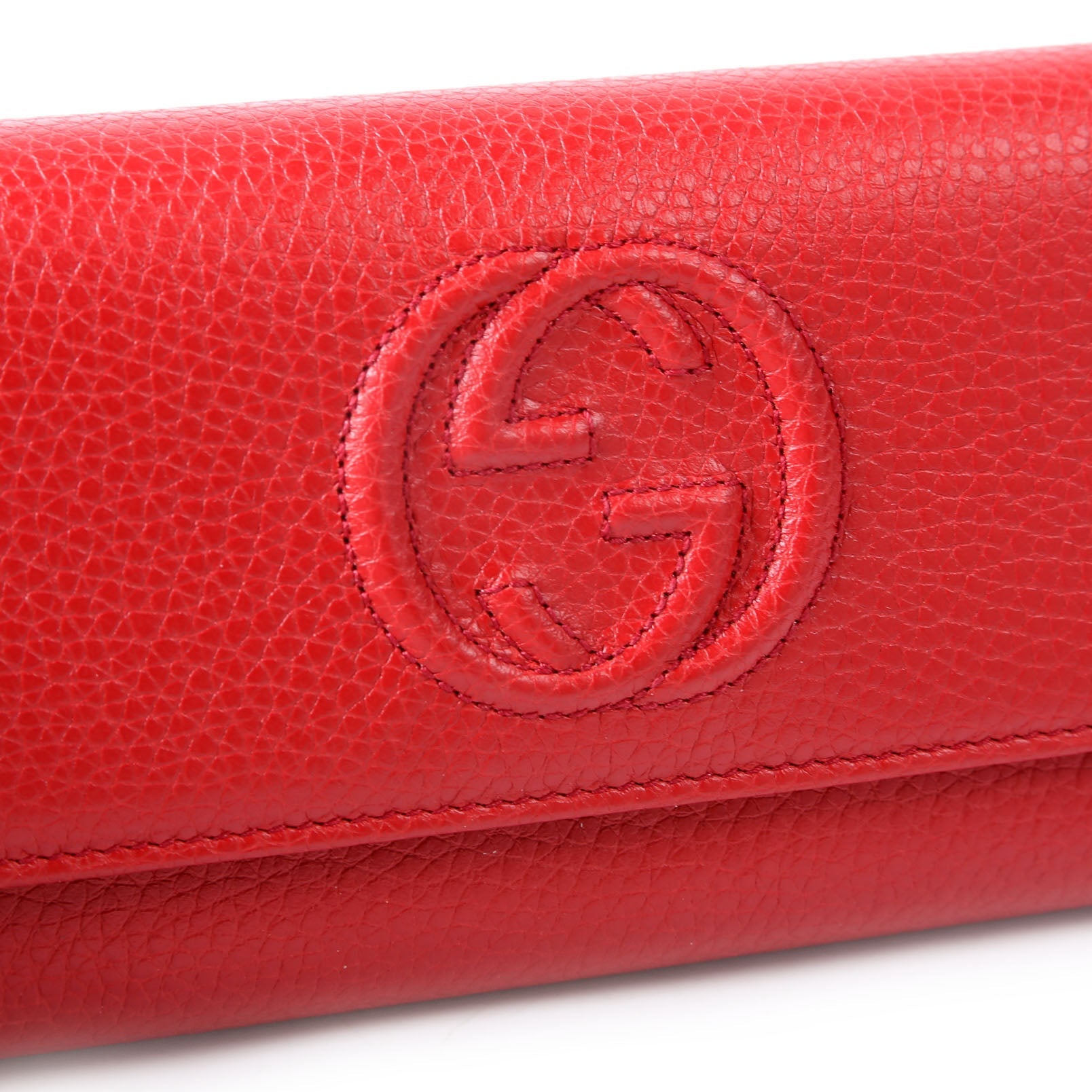 Gucci 598206 Soho Continental Wallet Red