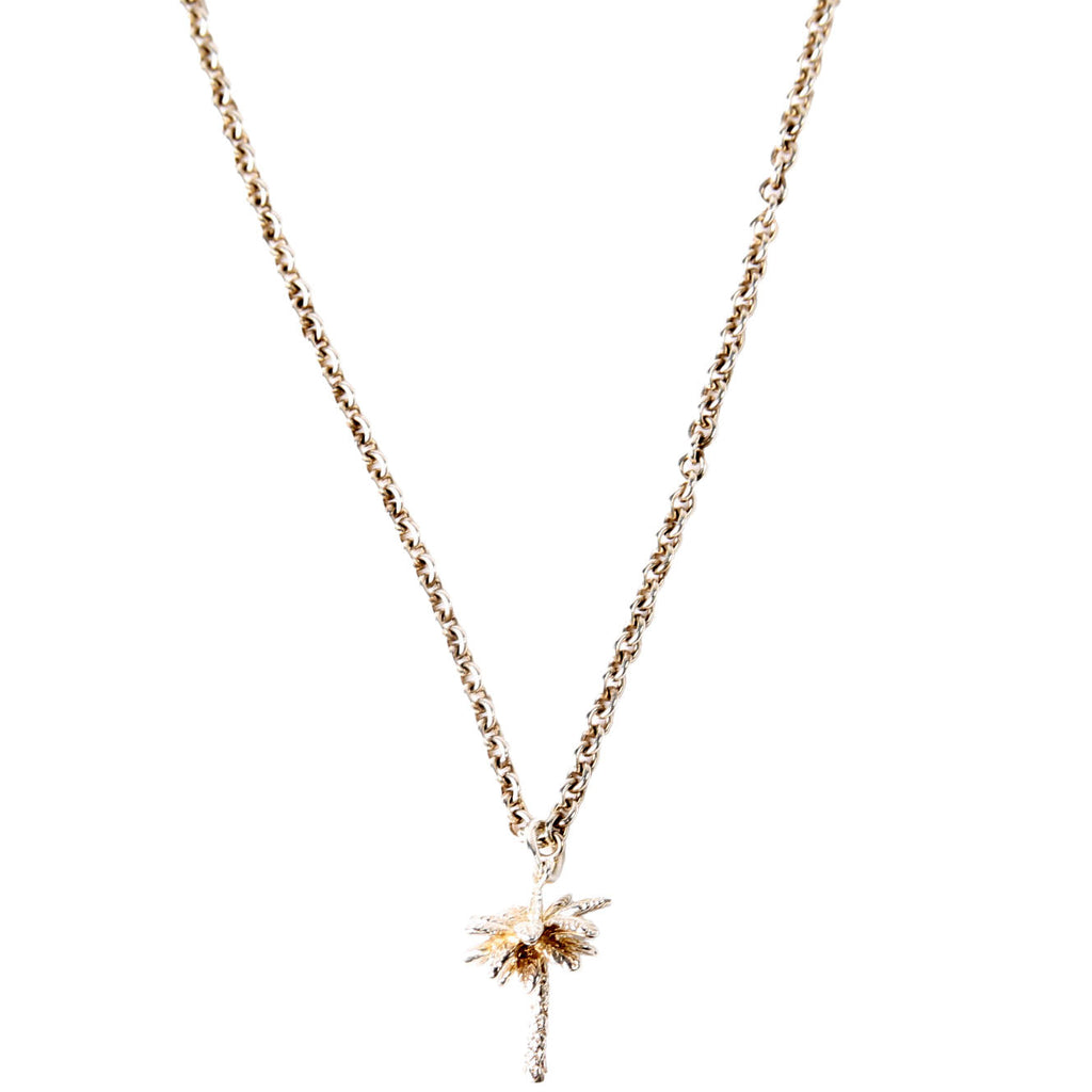Palm Tree Charm Necklace 925