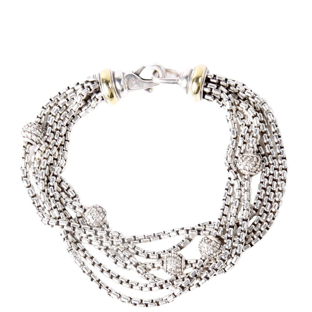 Ball Multi Strand Bracelet Pave/750/925