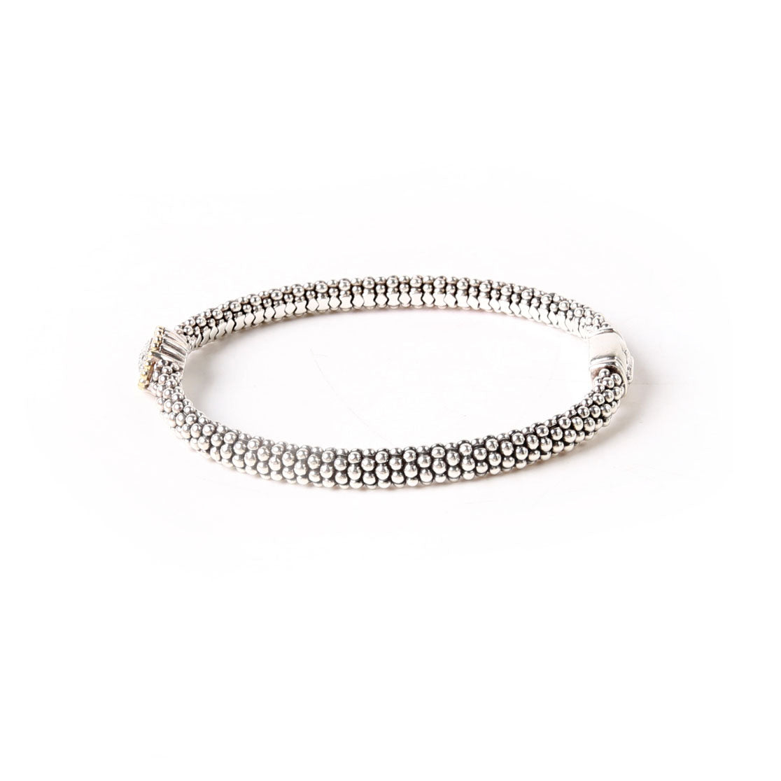 Caviar Beaded Station Bracelet 925/750/Pave