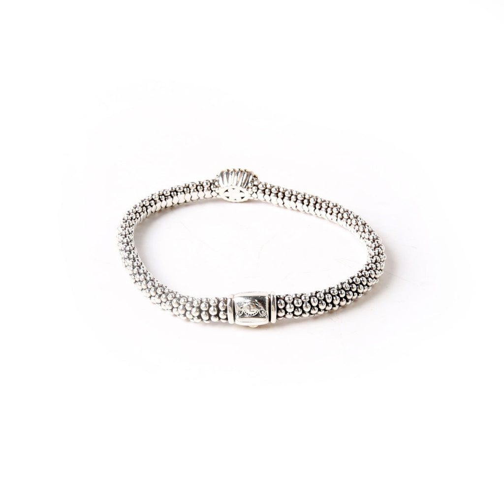 Caviar Beaded Station Bracelet 925/750/Pave