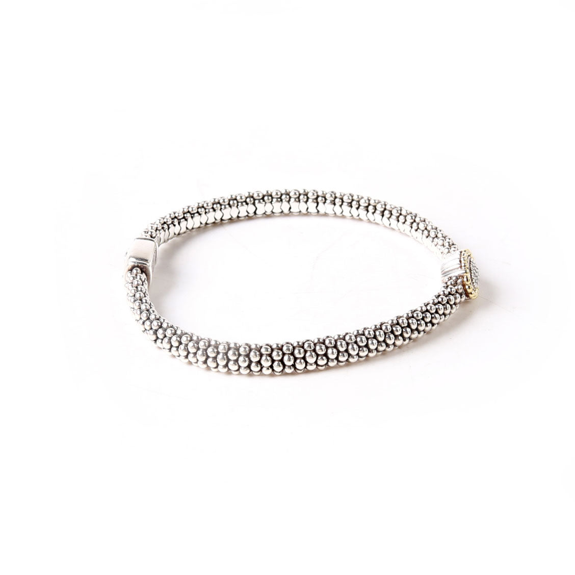 Caviar Beaded Station Bracelet 925/750/Pave