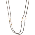 Pearl Station Long Necklace 925/750