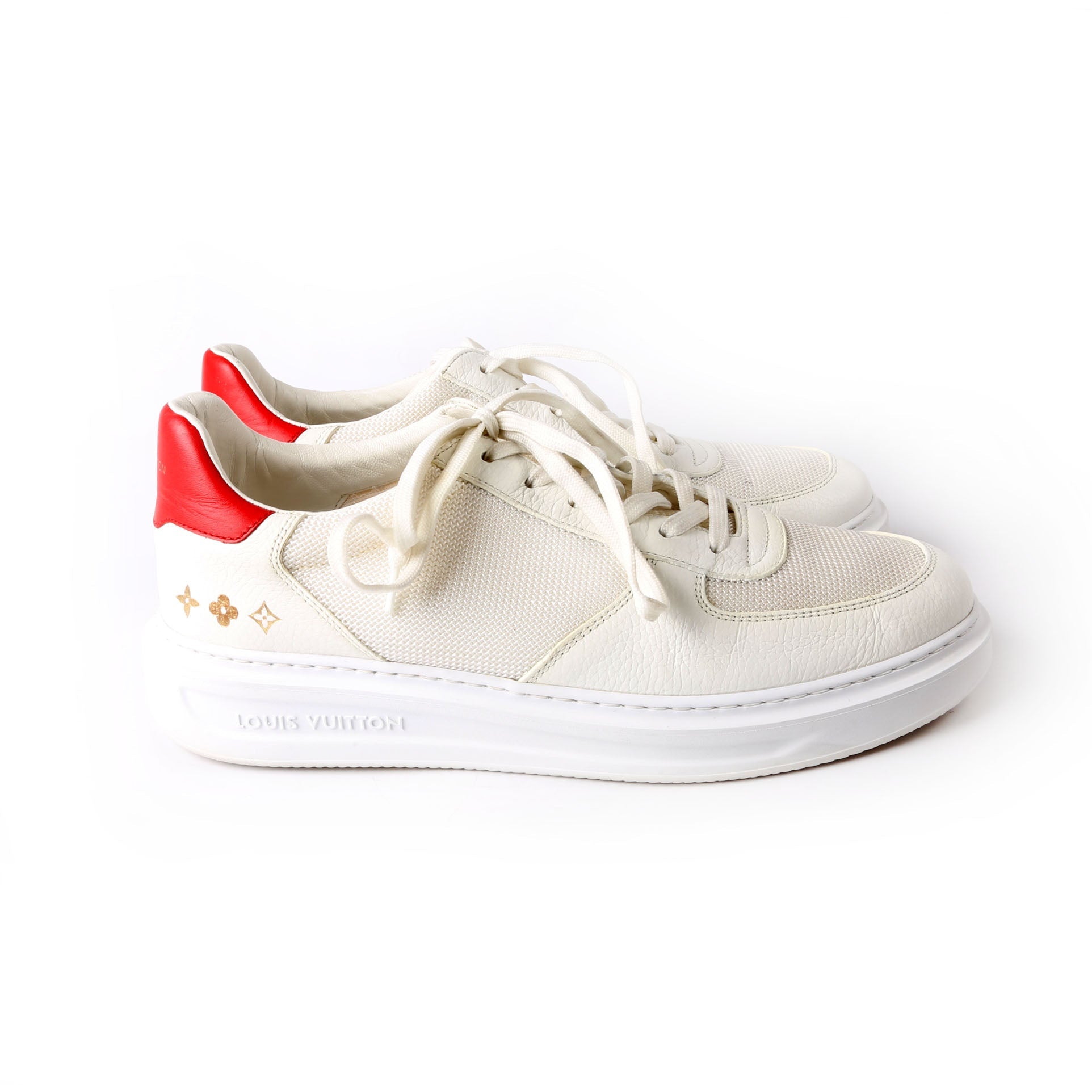 Beverly Hills Sneakers Size 41 (Mens 9.5) White/Red