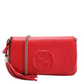 536224 Soho Chain Tassel Flap Red