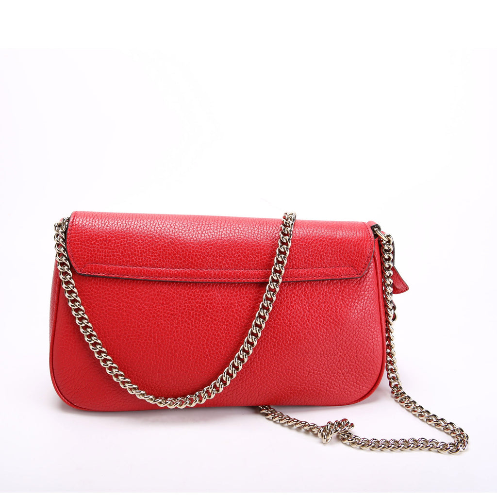 536224 Soho Chain Tassel Flap Red