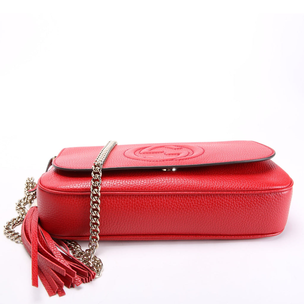 536224 Soho Chain Tassel Flap Red