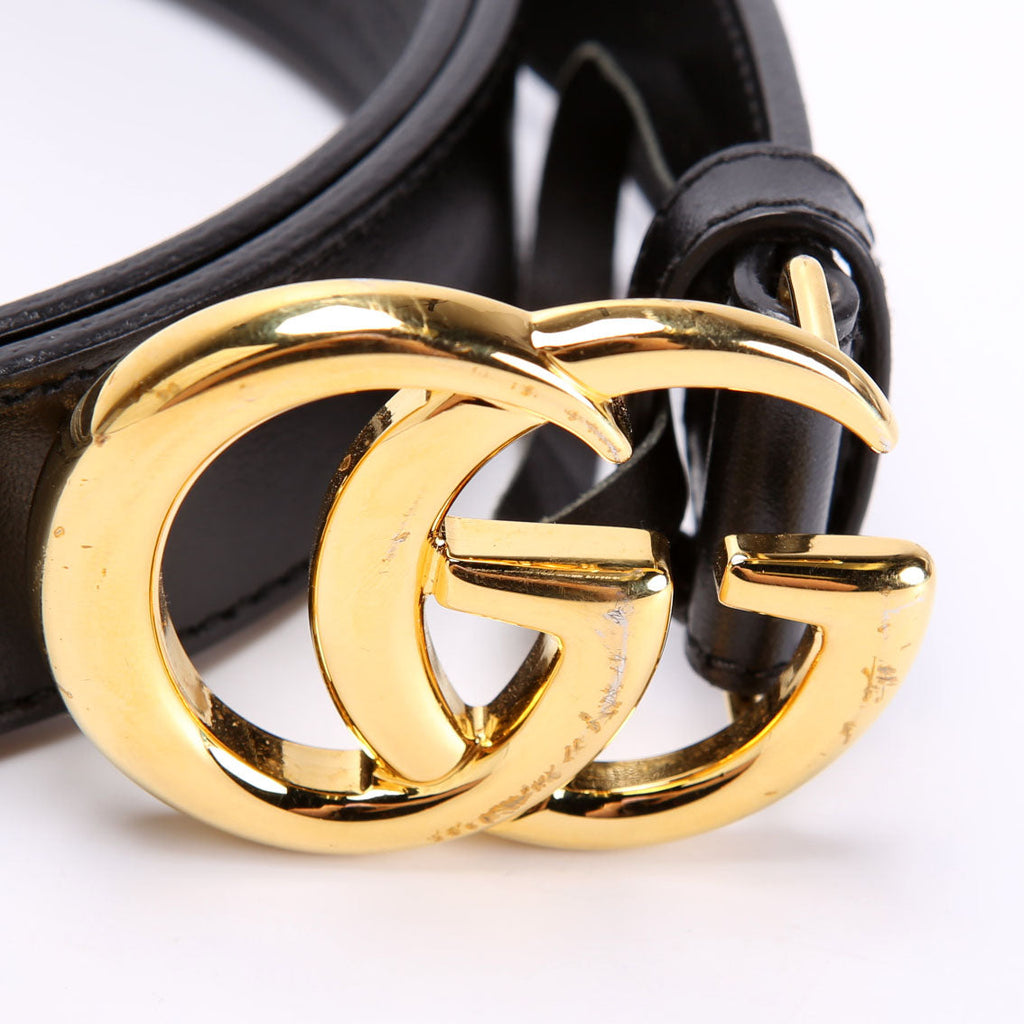 Gucci 414516 GG Marmont Belt Size 115/46 Black