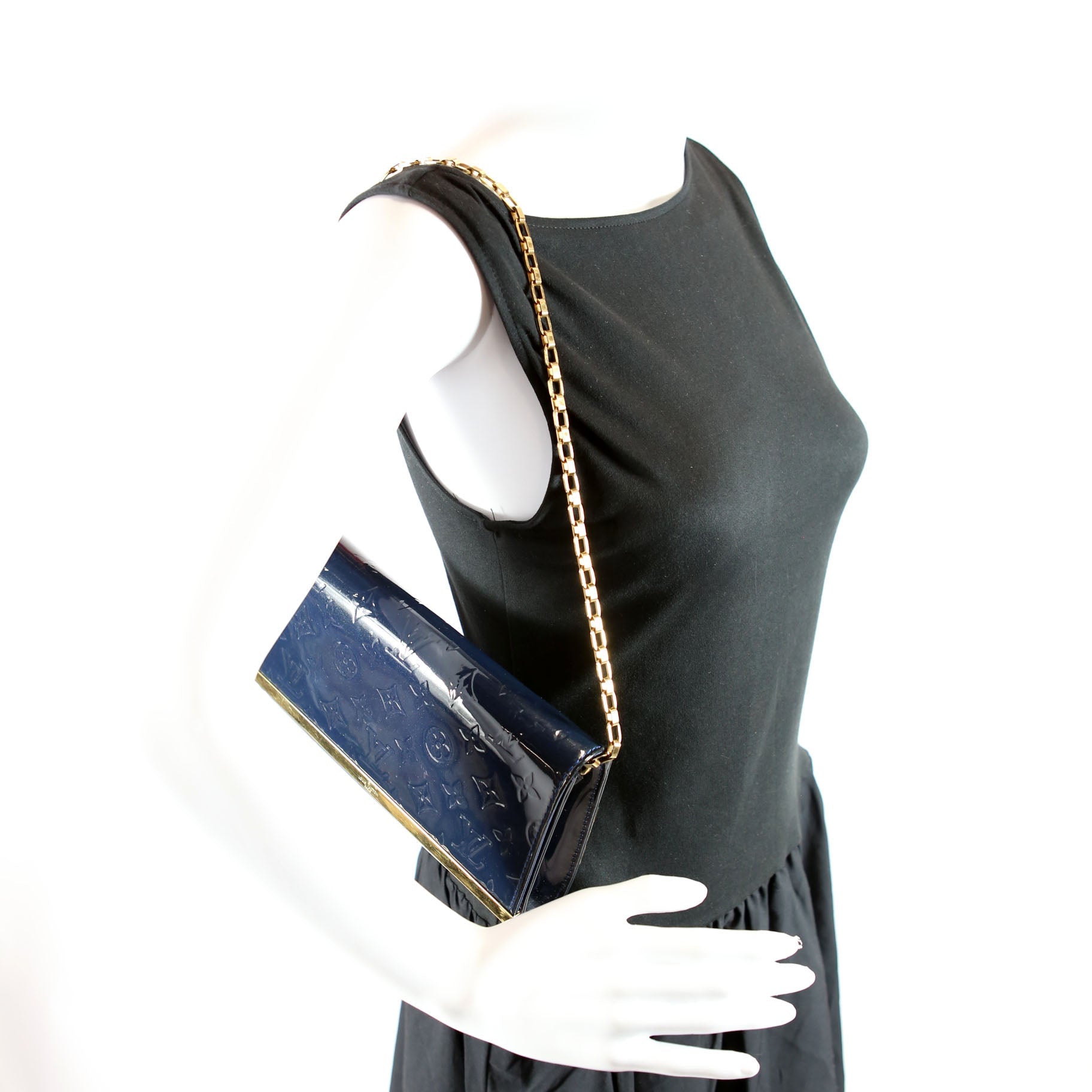 Ana Clutch Vernis Navy