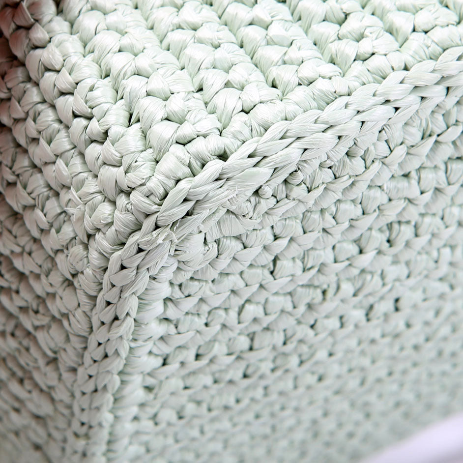 1BH204 Raffia Re-Edition 2005 Shoulder Bag Green
