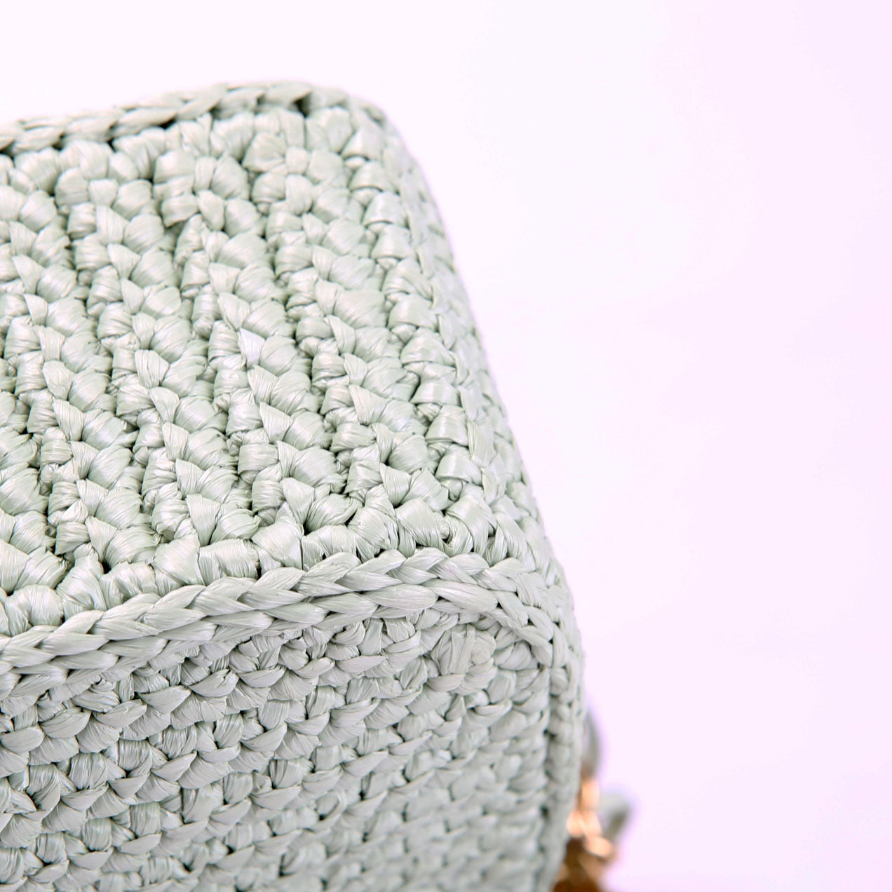 1BH204 Raffia Re-Edition 2005 Shoulder Bag Green