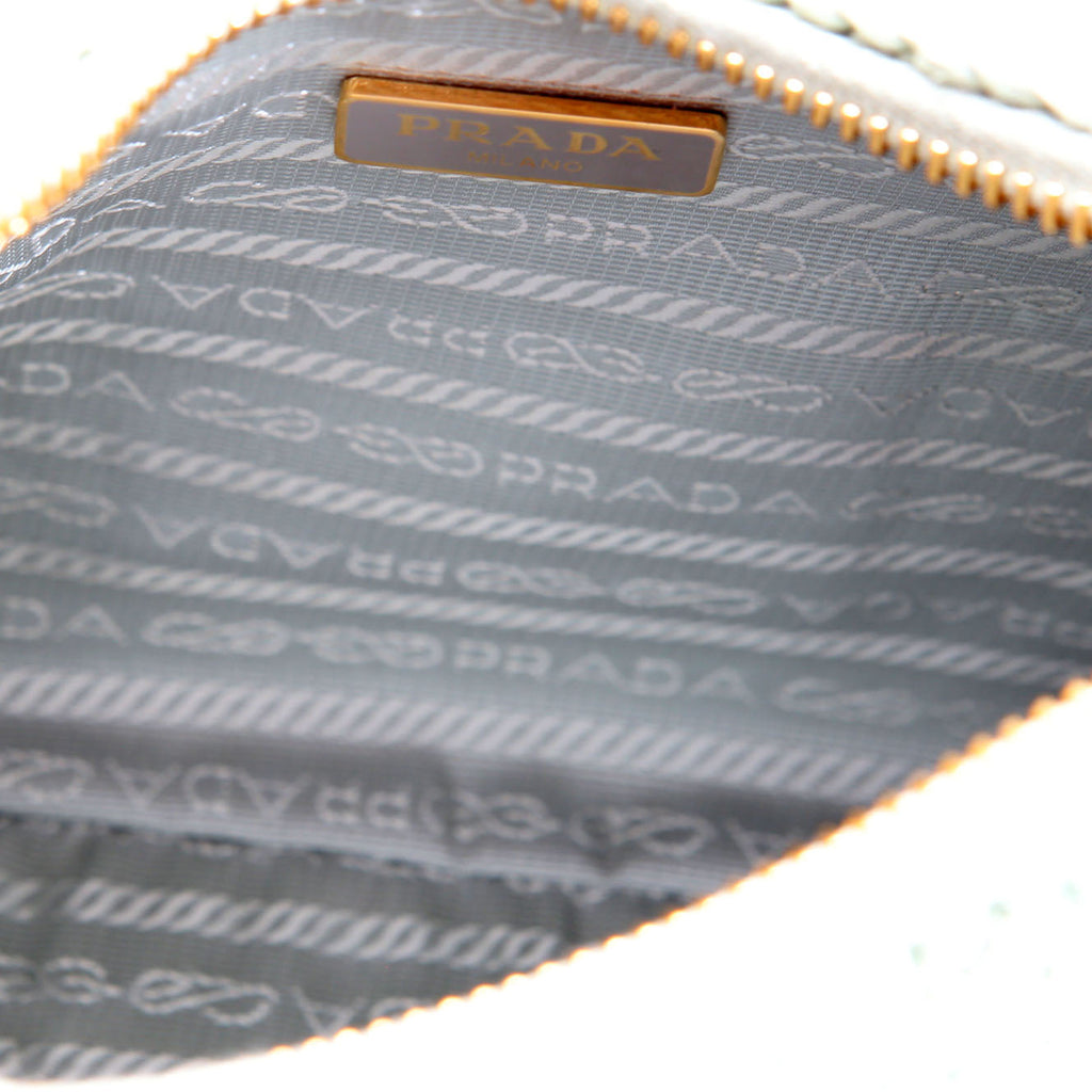 1BH204 Raffia Re-Edition 2005 Shoulder Bag Green