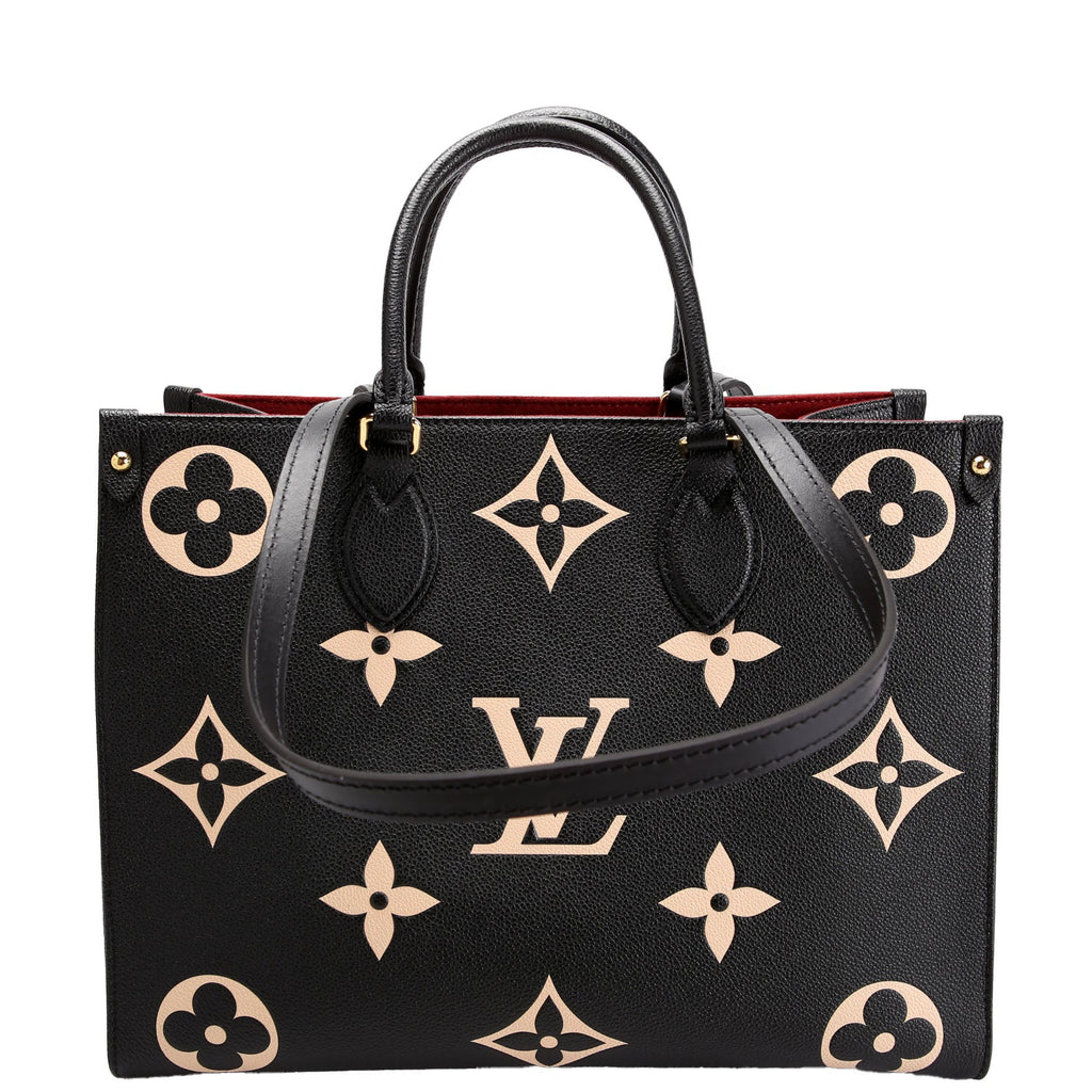 ONTHEGO MM Bicolor Empreinte Black/Beige