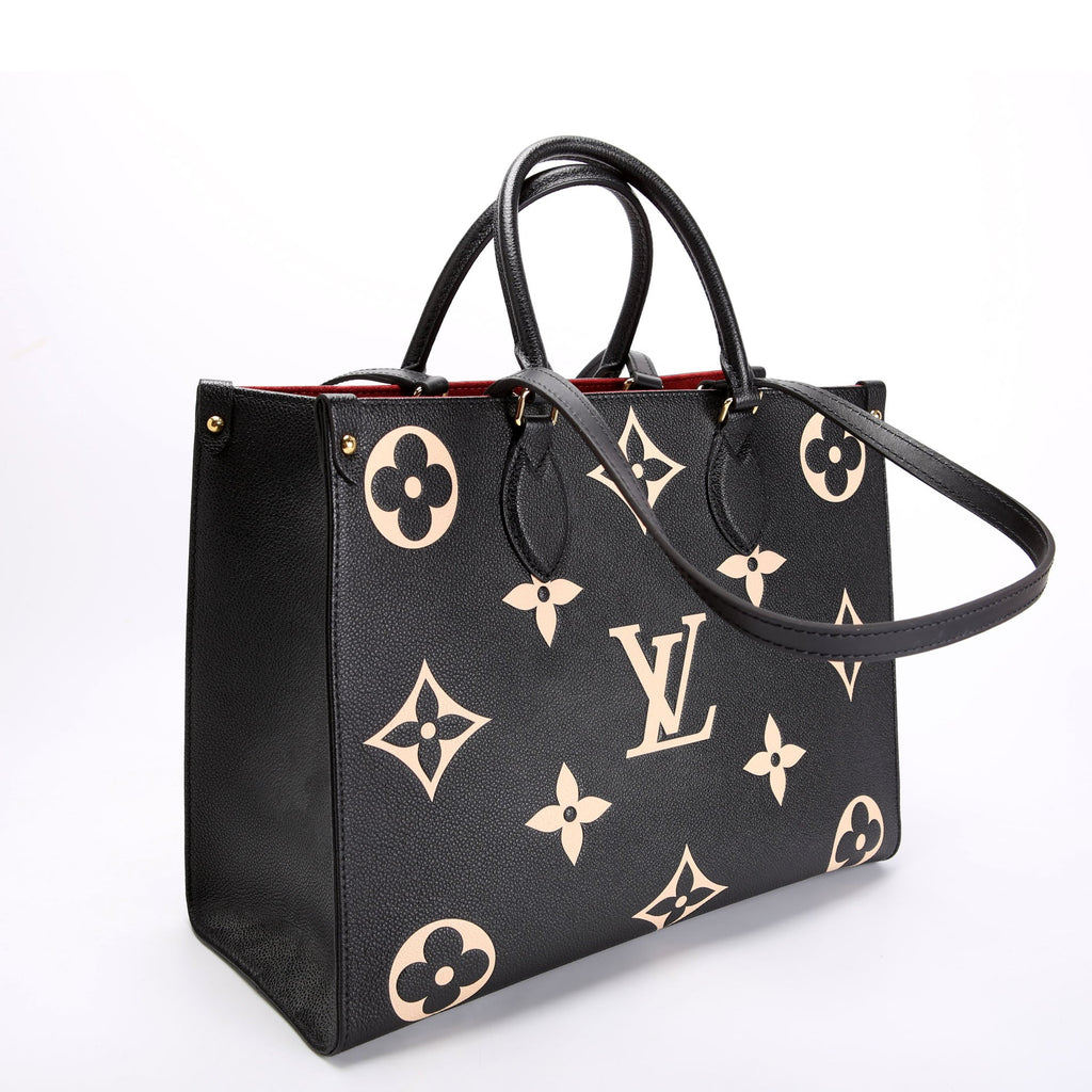 ONTHEGO MM Bicolor Empreinte Black/Beige