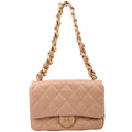 Large Flap Bag Lambskin RFID Tan