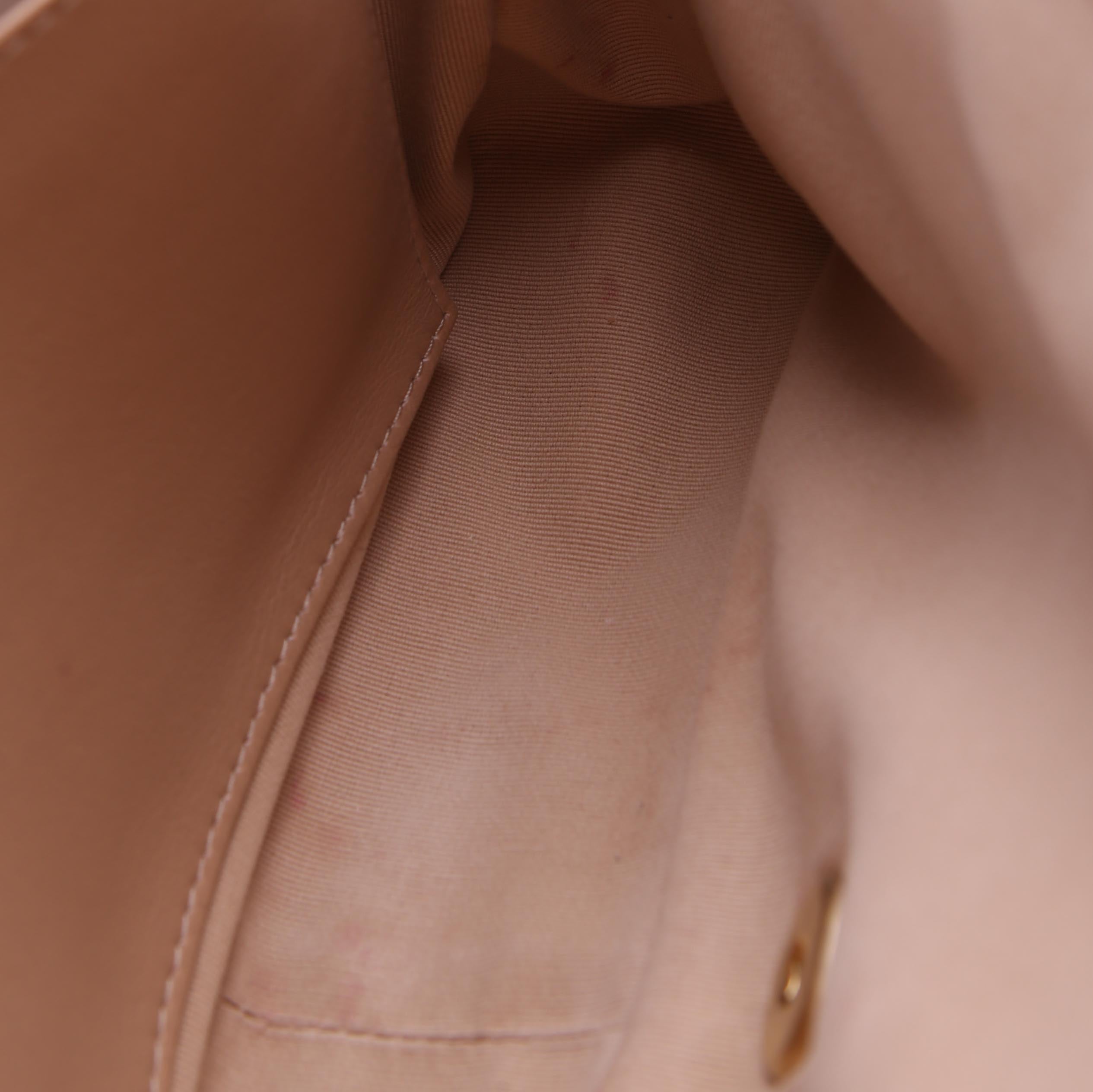 Large Flap Bag Lambskin RFID Tan