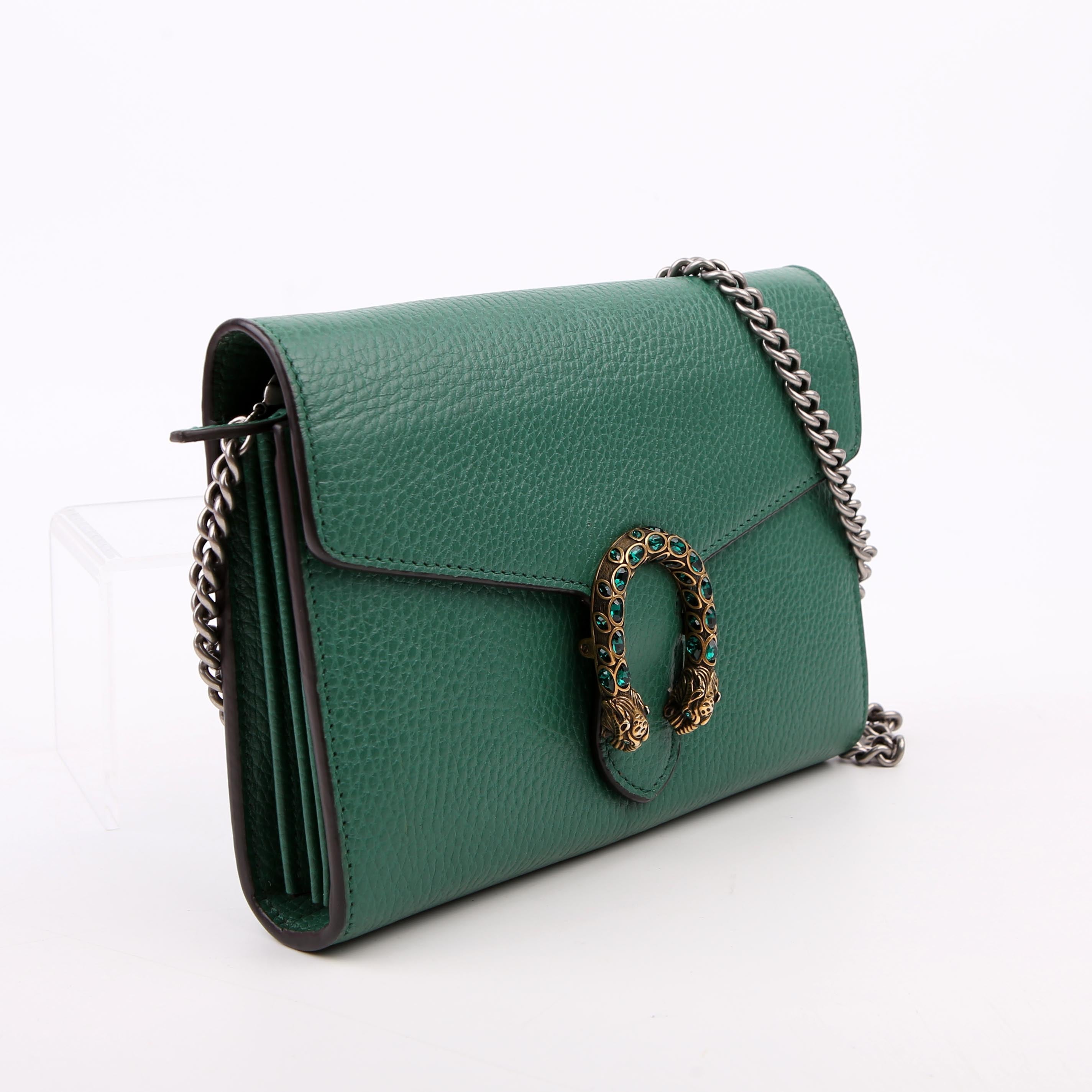 Gucci 401231 Dionysus Mini Wallet Green