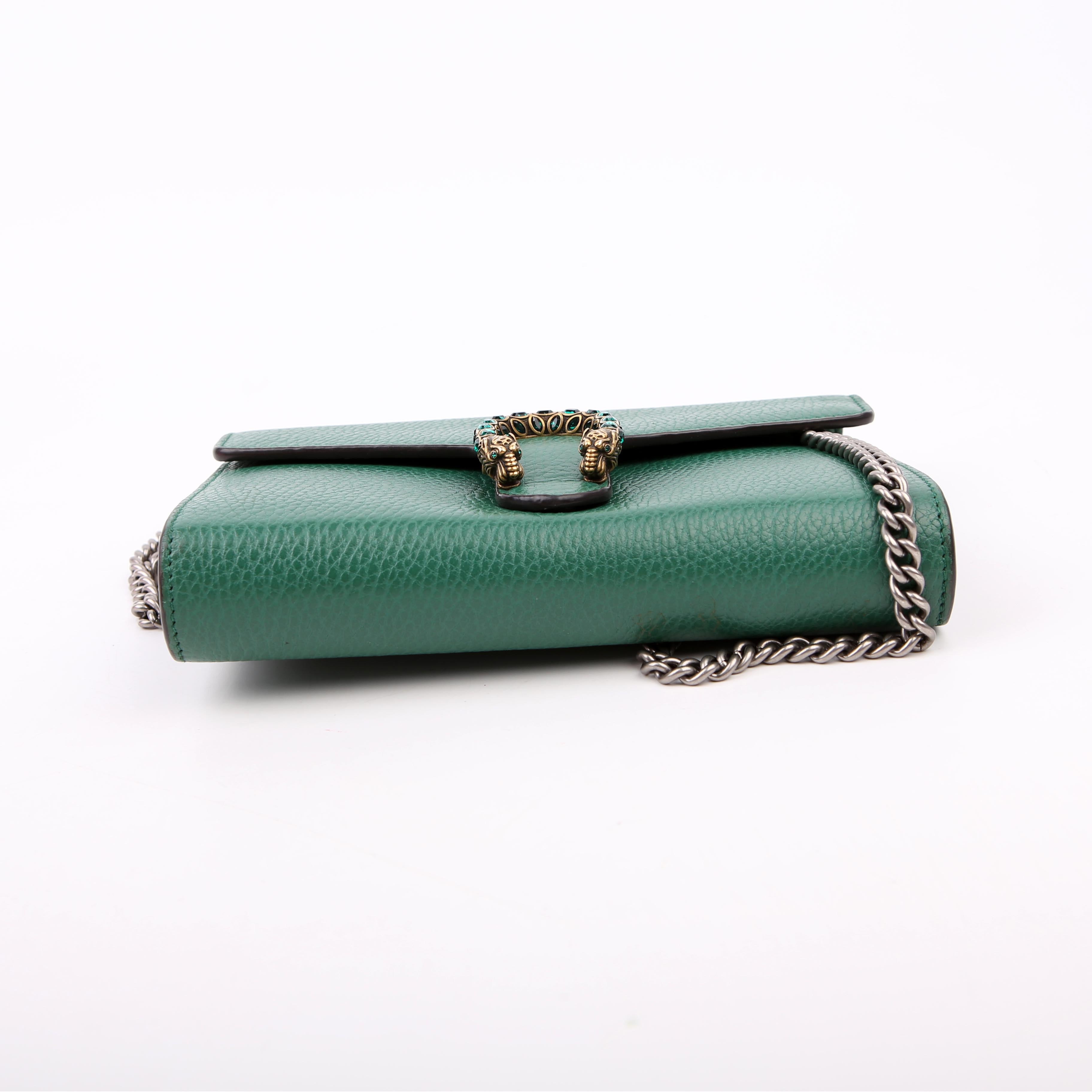 Gucci 401231 Dionysus Mini Wallet Green