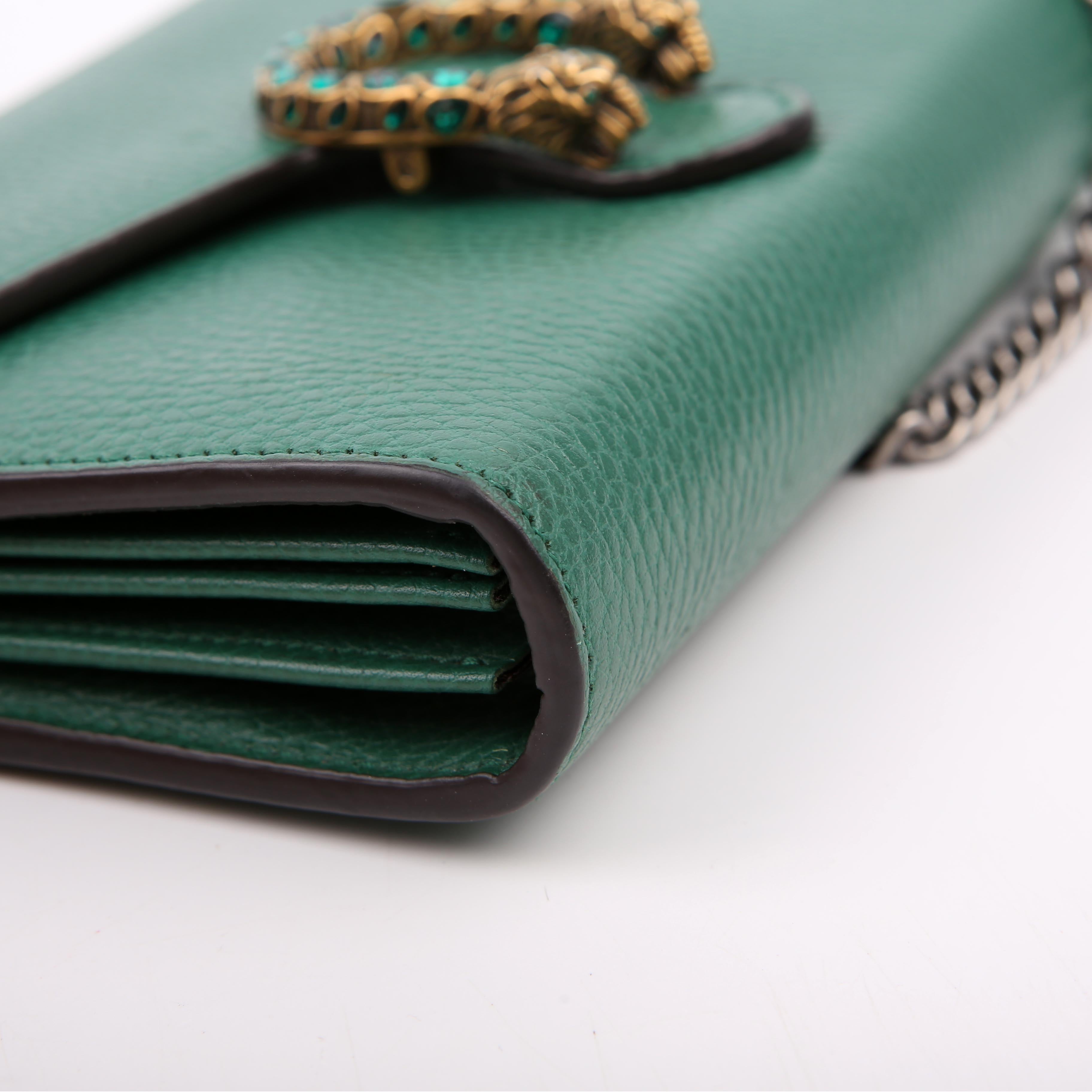 Gucci 401231 Dionysus Mini Wallet Green