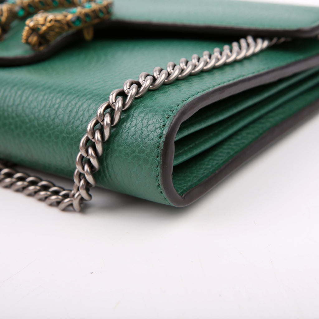 Gucci 401231 Dionysus Mini Wallet Green