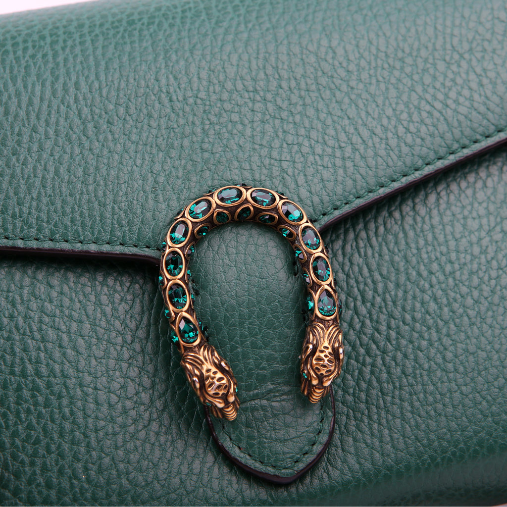 Gucci 401231 Dionysus Mini Wallet Green