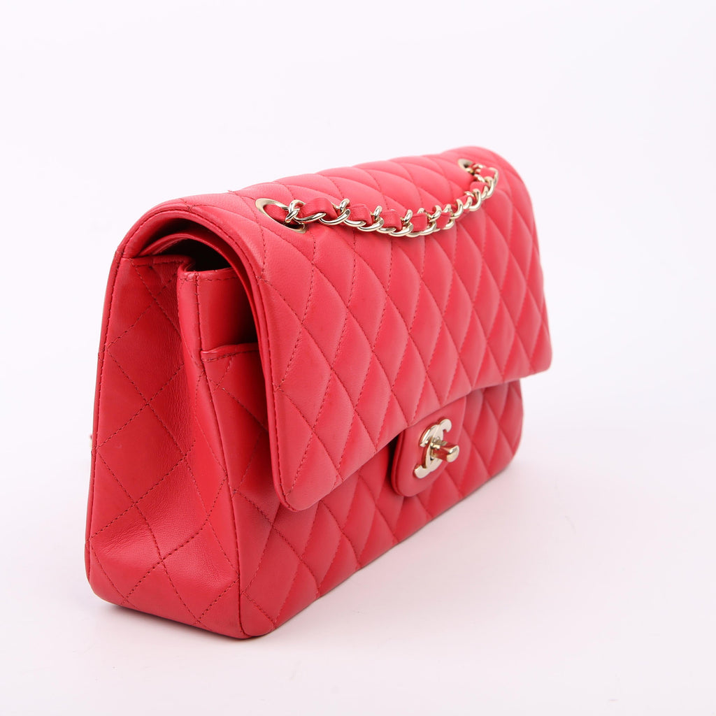 Classic Flap Medium Lambskin 25M Pink