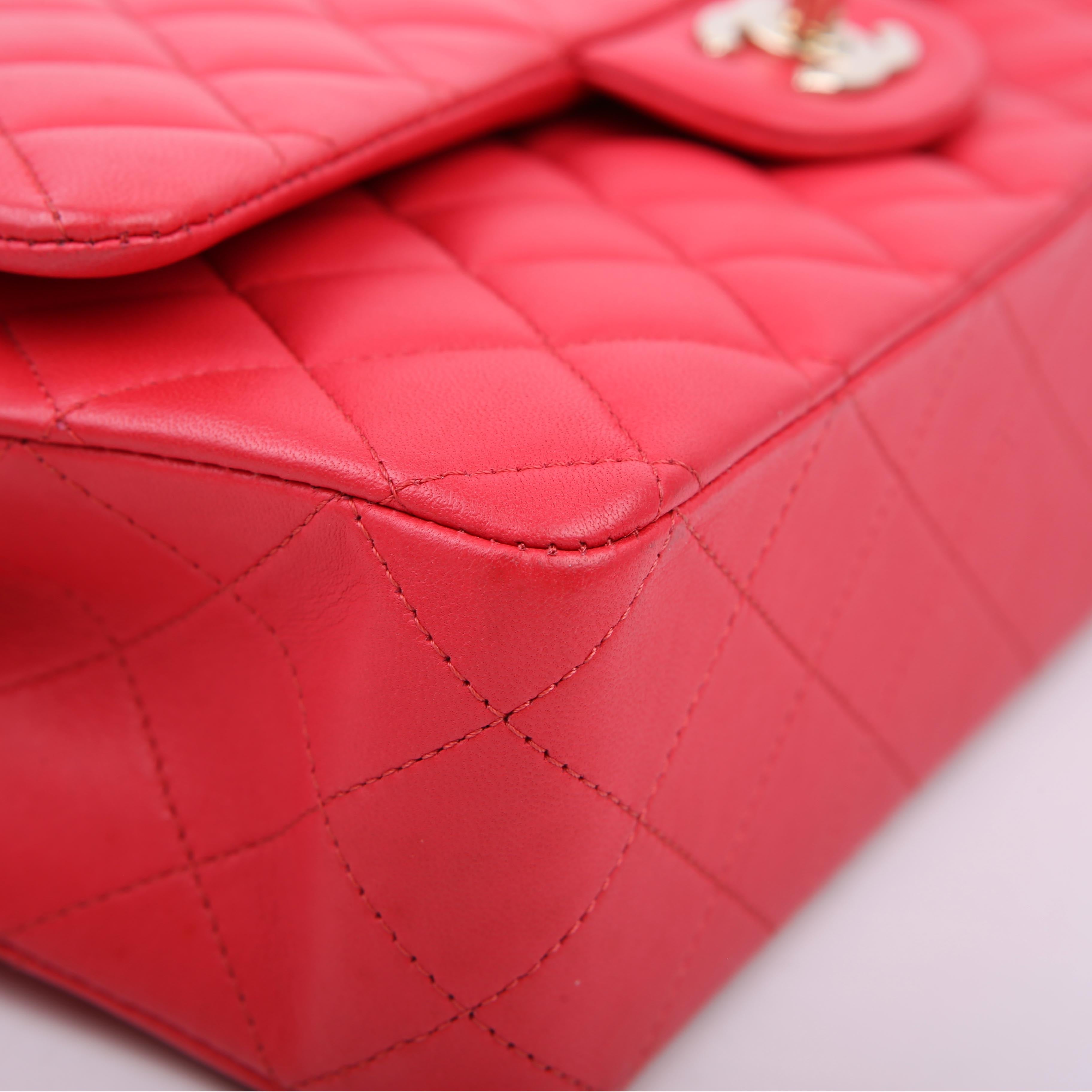 Classic Flap Medium Lambskin 25M Pink