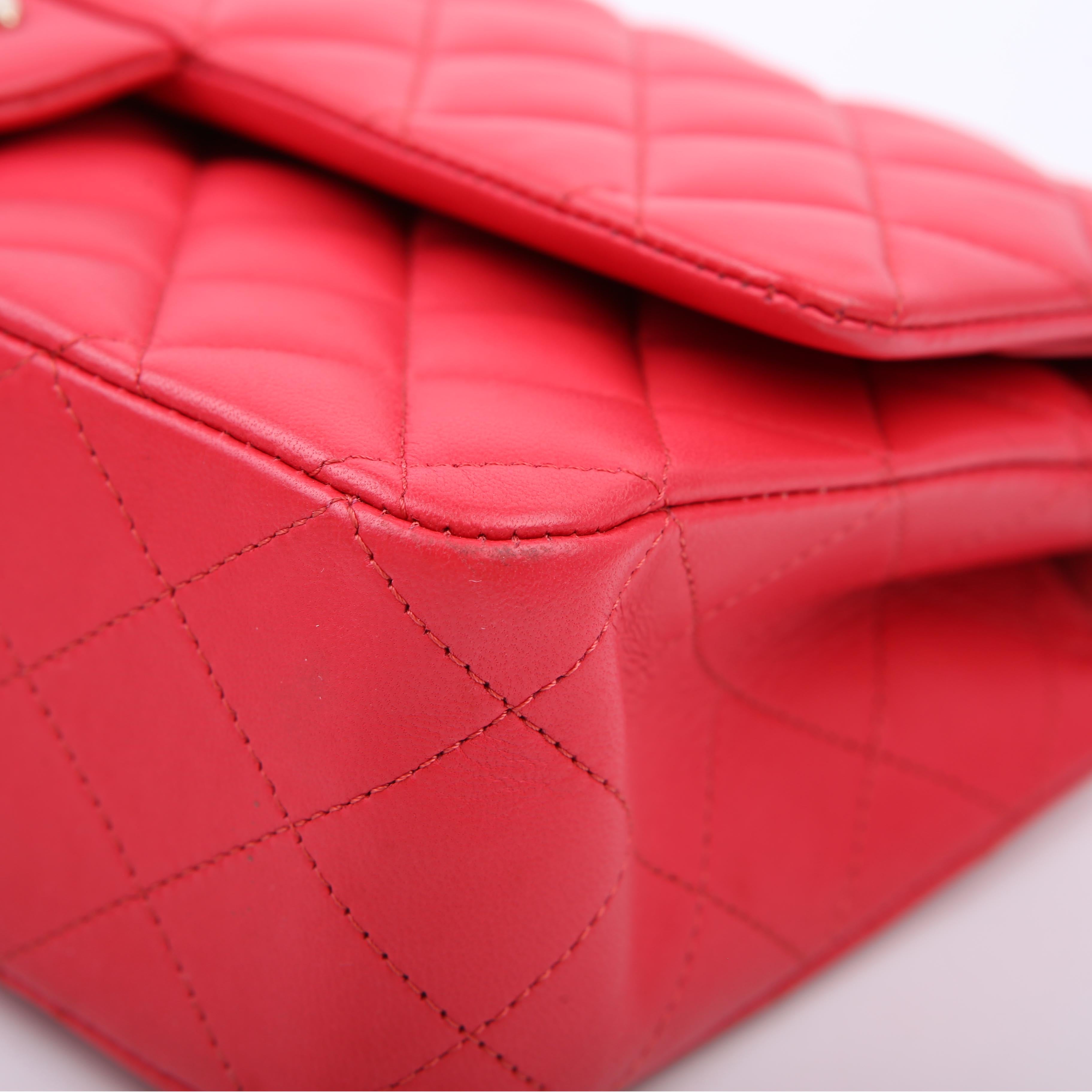 Classic Flap Medium Lambskin 25M Pink