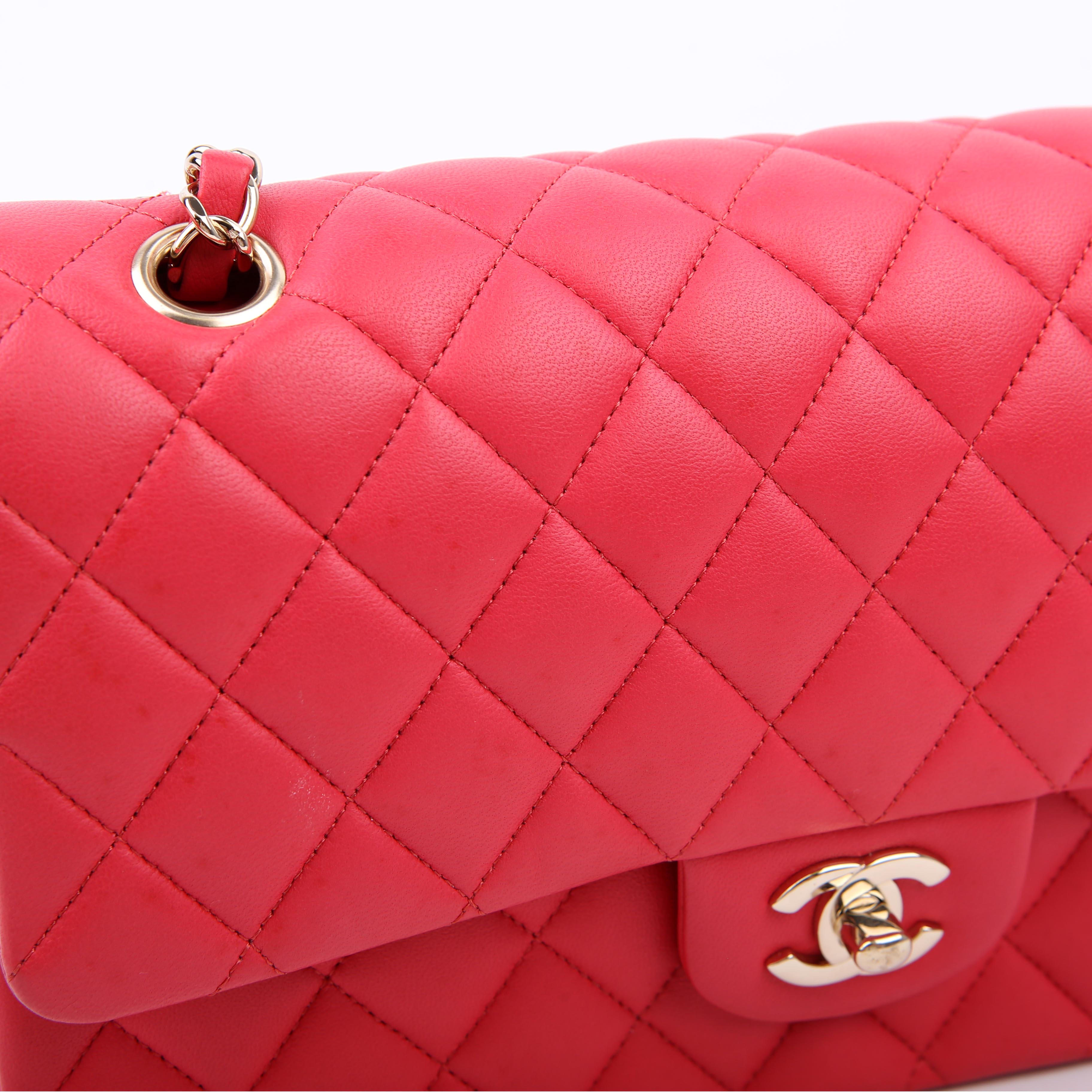 Classic Flap Medium Lambskin 25M Pink