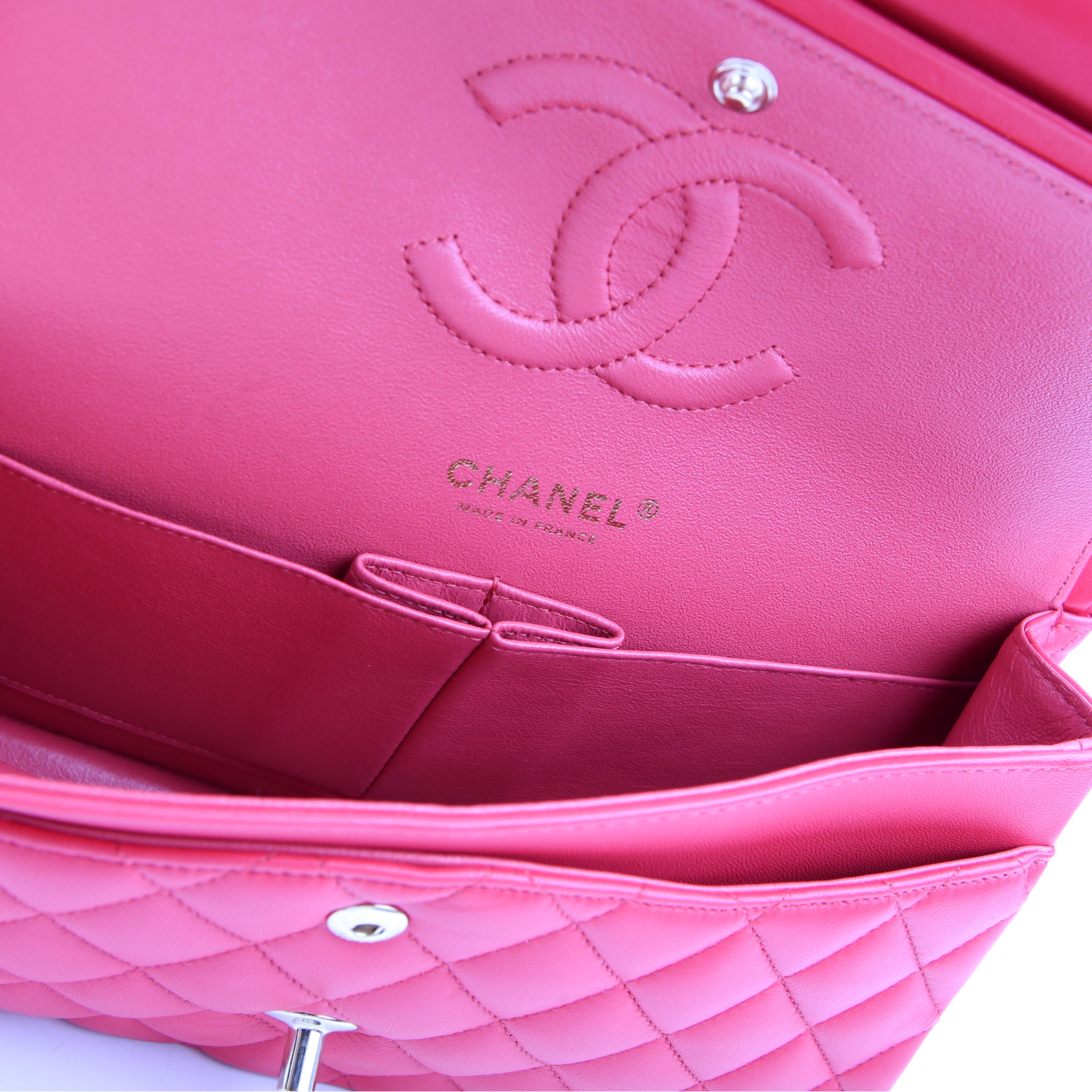 Classic Flap Medium Lambskin 25M Pink