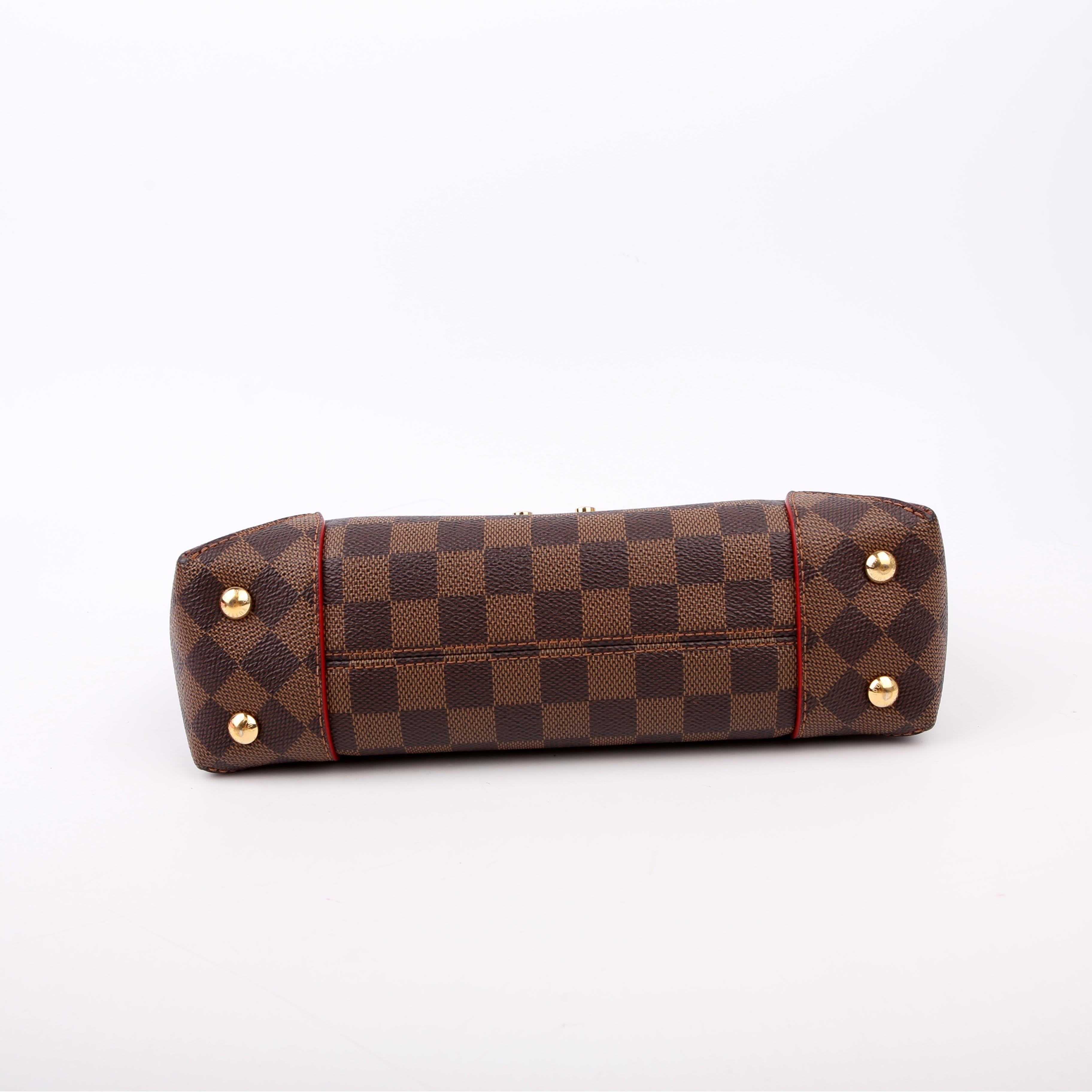 Caissa Chain Clutch Damier Ebene Red