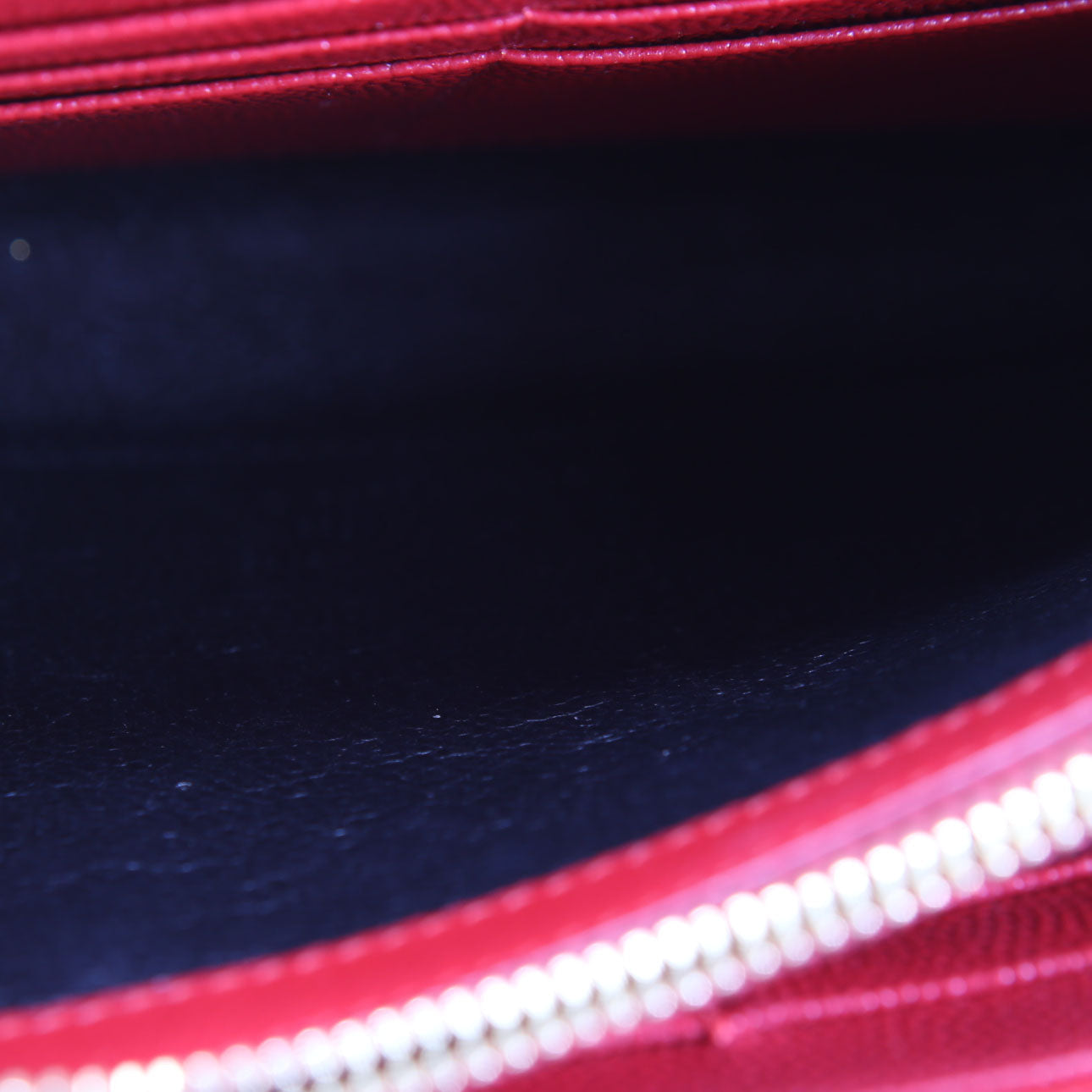 SAINT LAURENT Grain De Poudre Chain Wallet 377828 Red