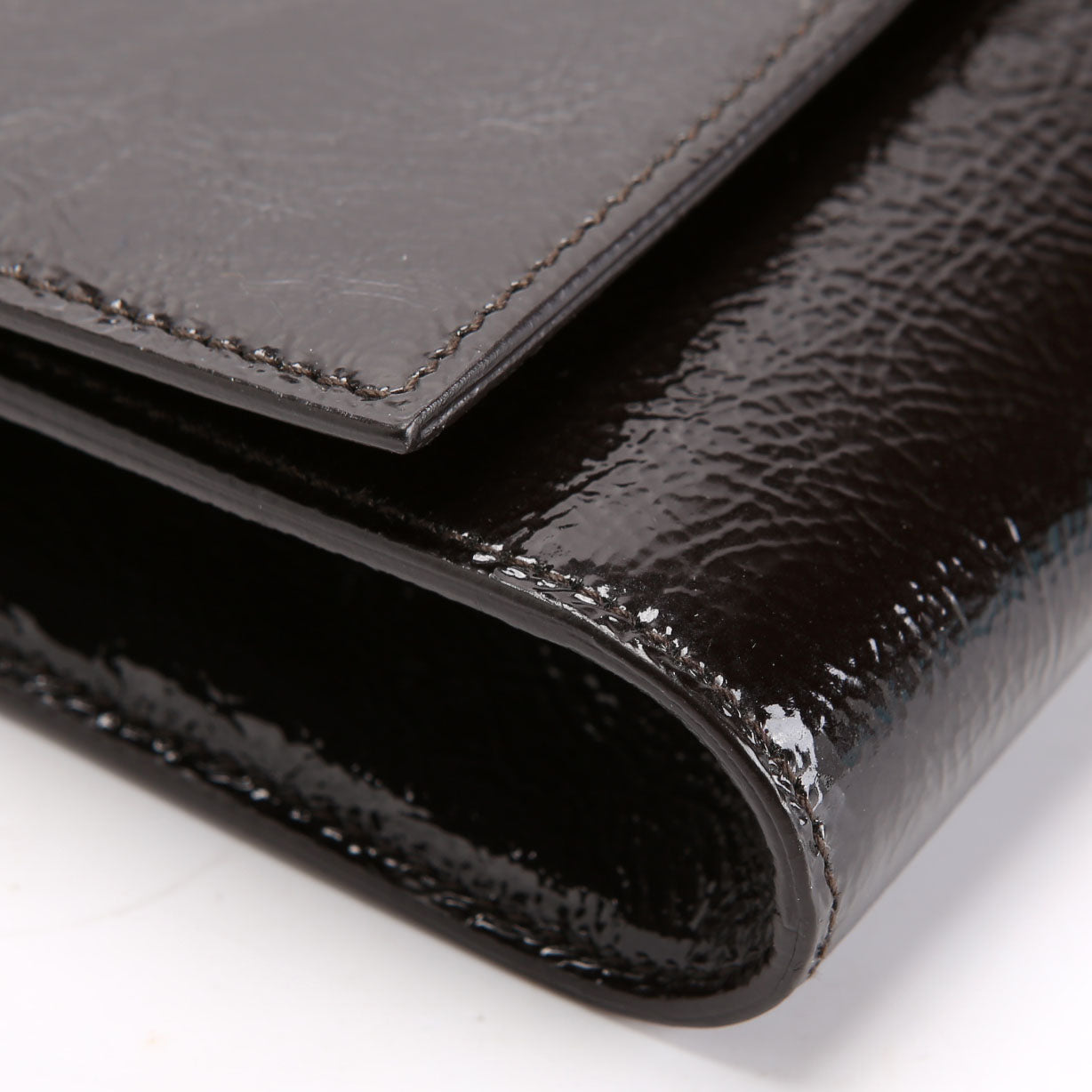 Belle De Jour Clutch Textured Patent 347990 Black