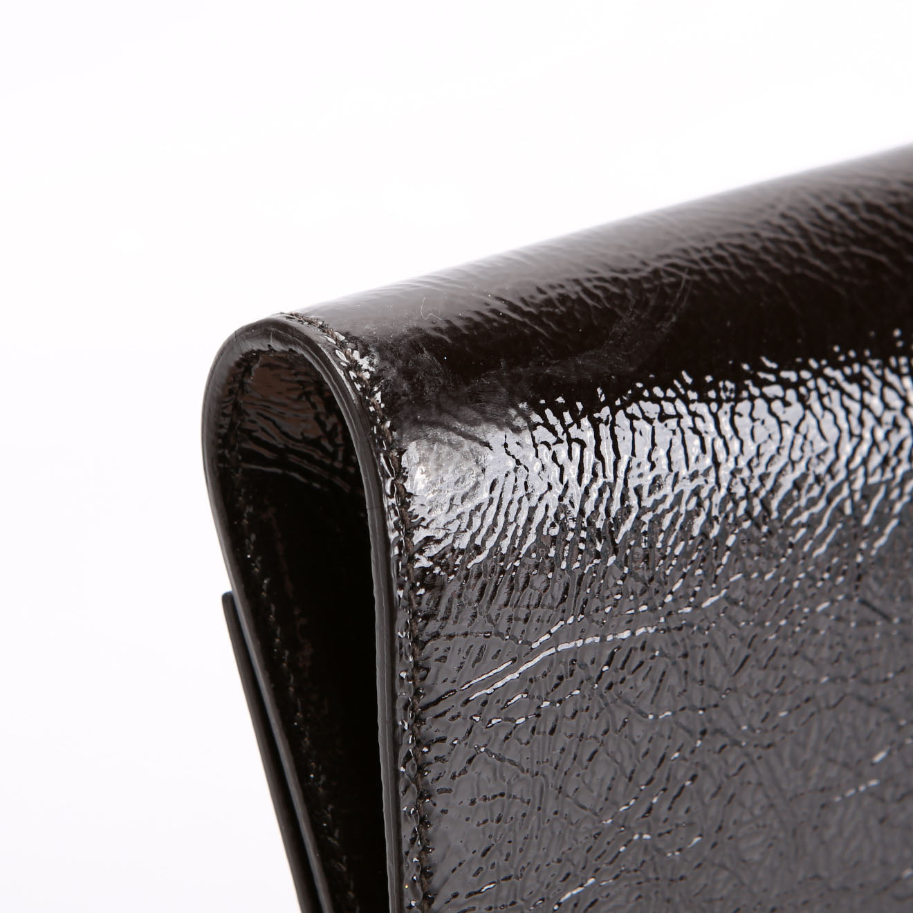 Belle De Jour Clutch Textured Patent 347990 Black