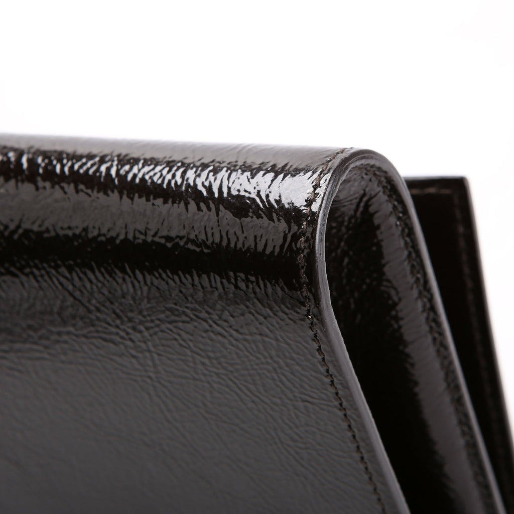 Belle De Jour Clutch Textured Patent 347990 Black